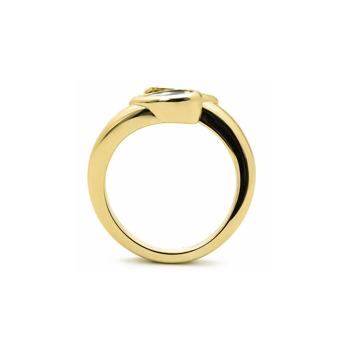 Sparkling Zirconia Ring, 18k yellow gold-plated - Zayl
