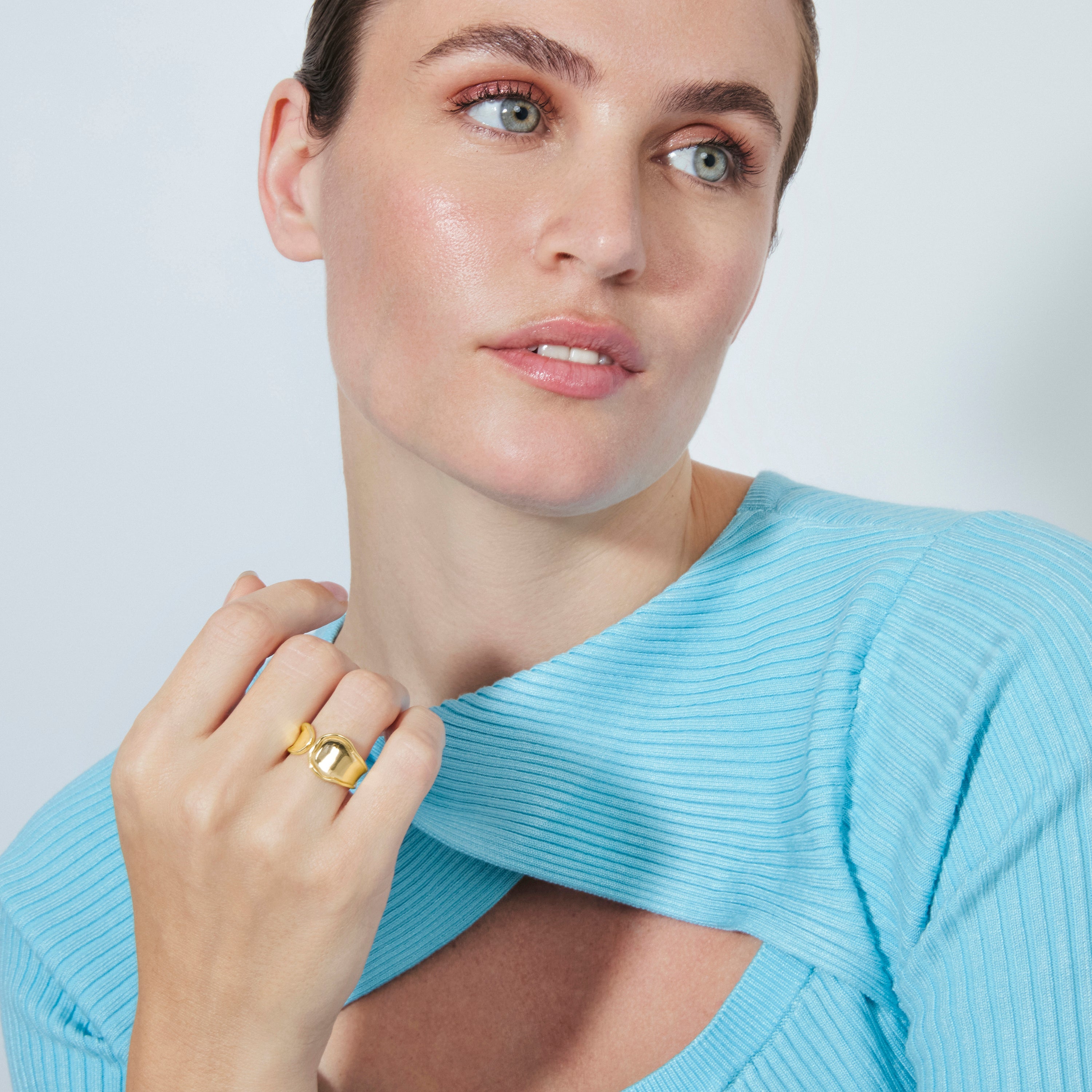 18k yellow gold plated ring - Kajaw