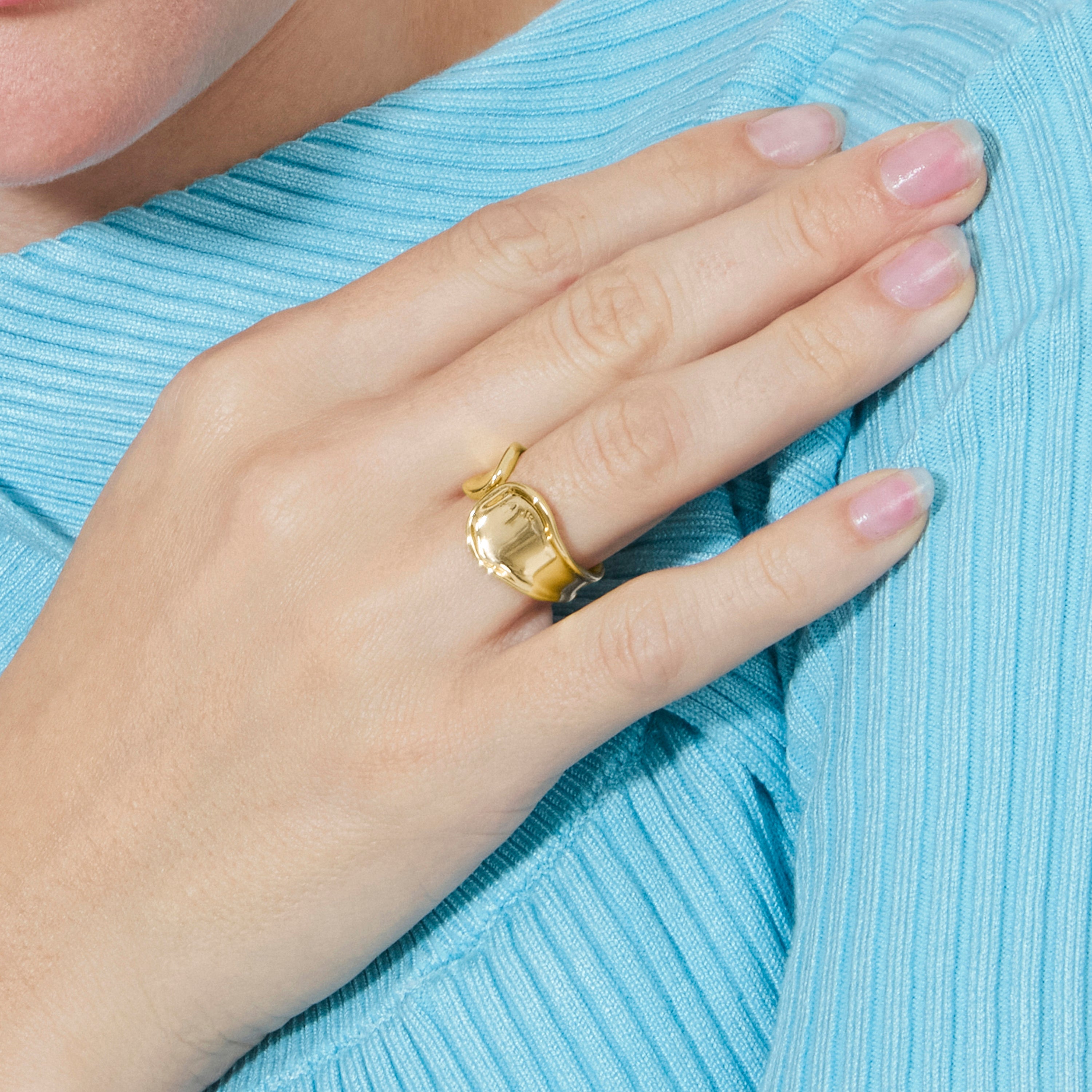 18k yellow gold plated ring - Kajaw