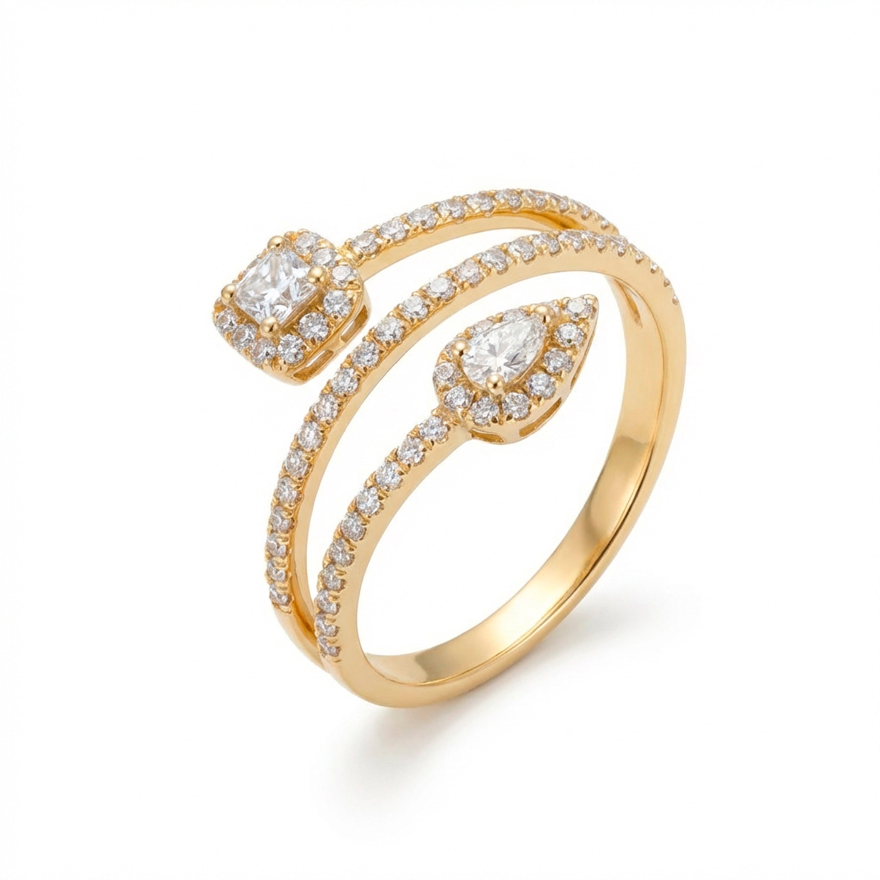 White Pearl Ring Silver Finish - Rinmi