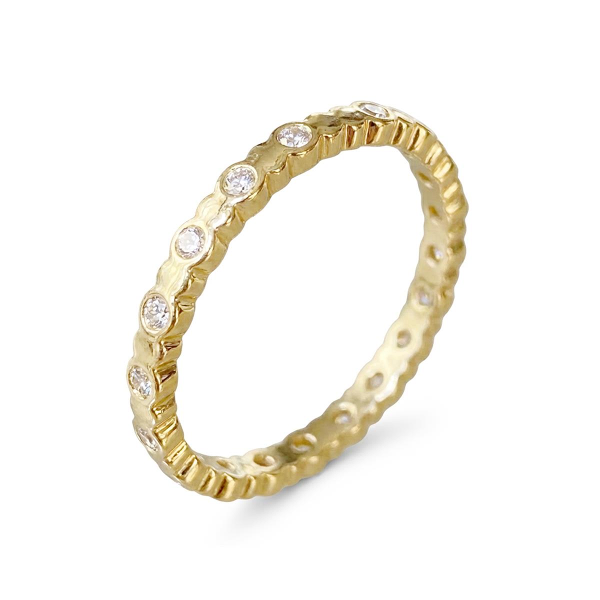 18k Yellow Gold Plated White Pearl Ring - Navi