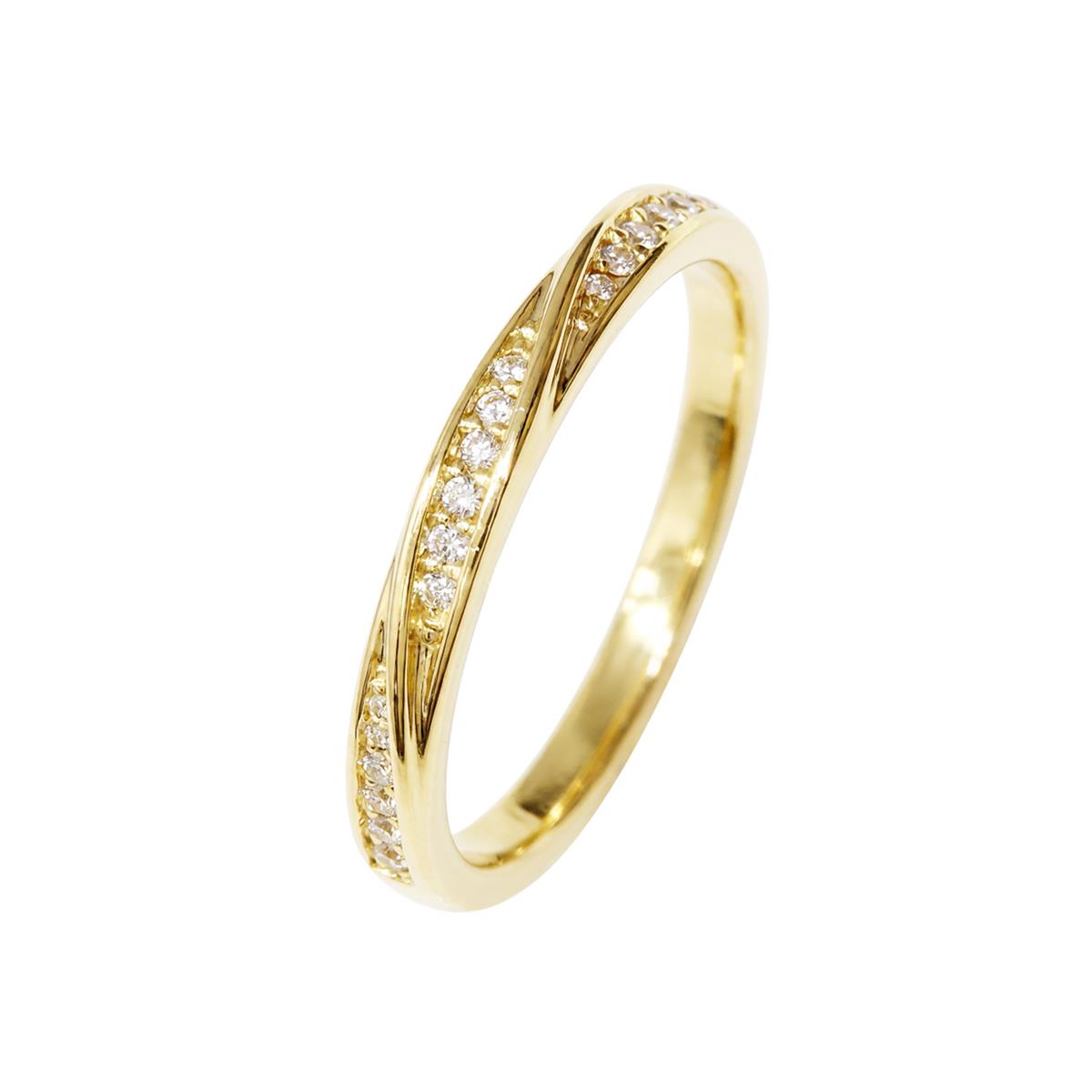 Brilliant Zirconia Ring in 18k Yellow Gold Finish - Frebal