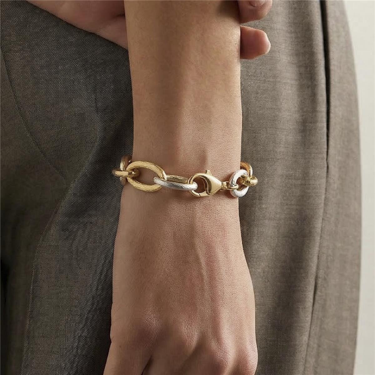 Pulsera acabado en oro amarillo de 18k - Adelky