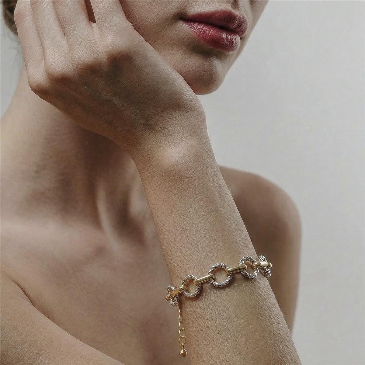 18k yellow gold-plated bracelet - Liona