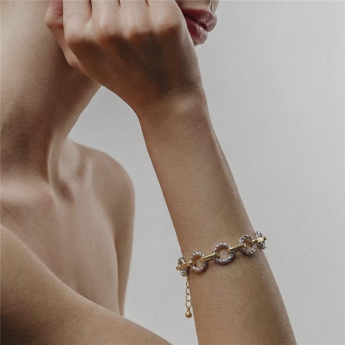 Pulsera acabado en oro amarillo de 18k - Liona