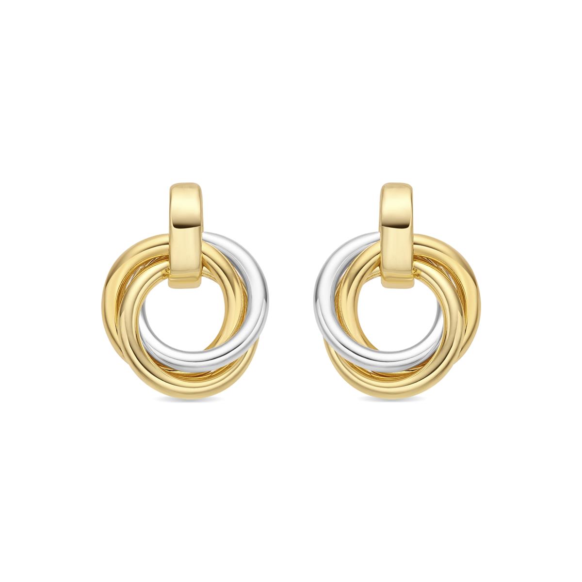 18k yellow gold finish earrings - Uhuil