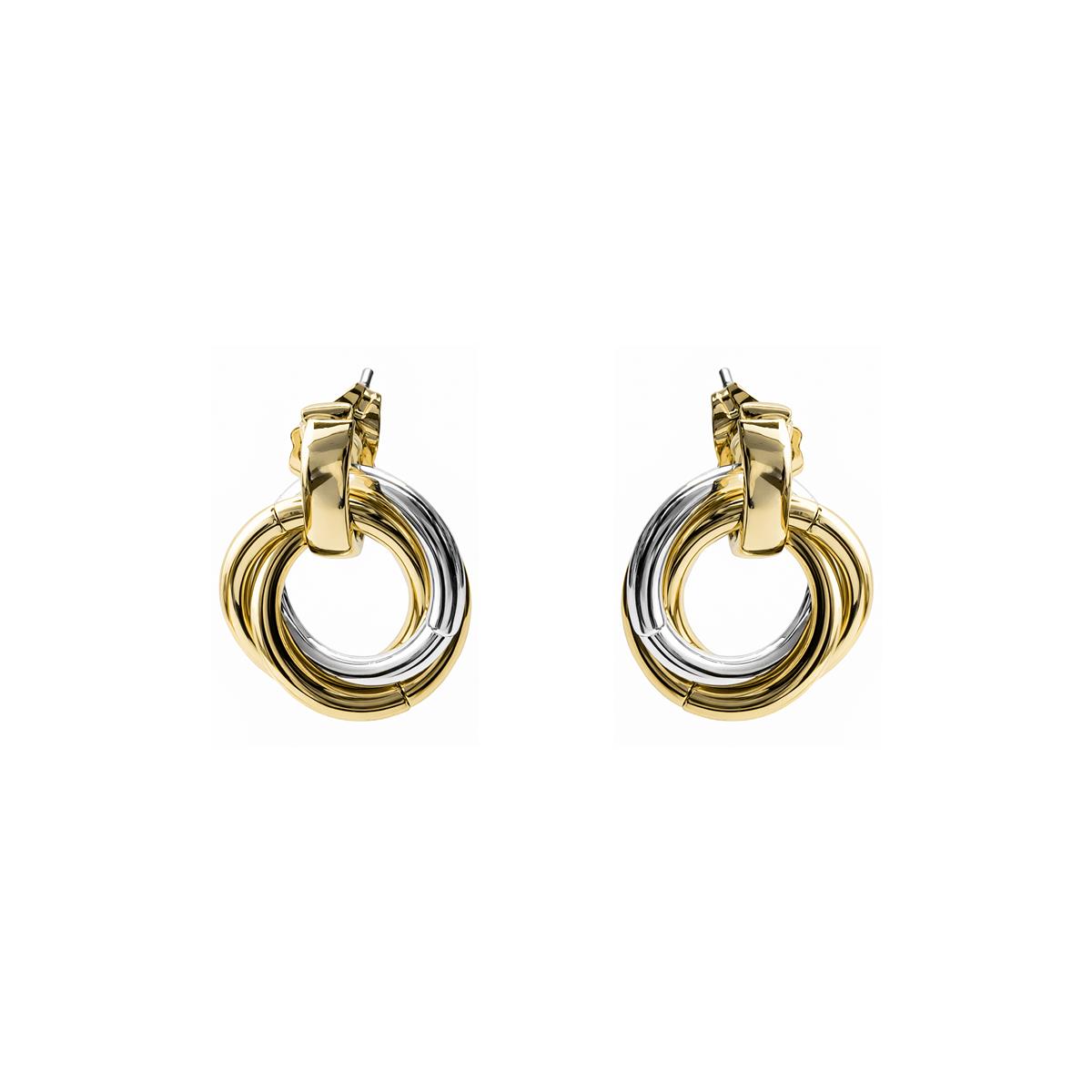18k yellow gold finish earrings - Uhuil