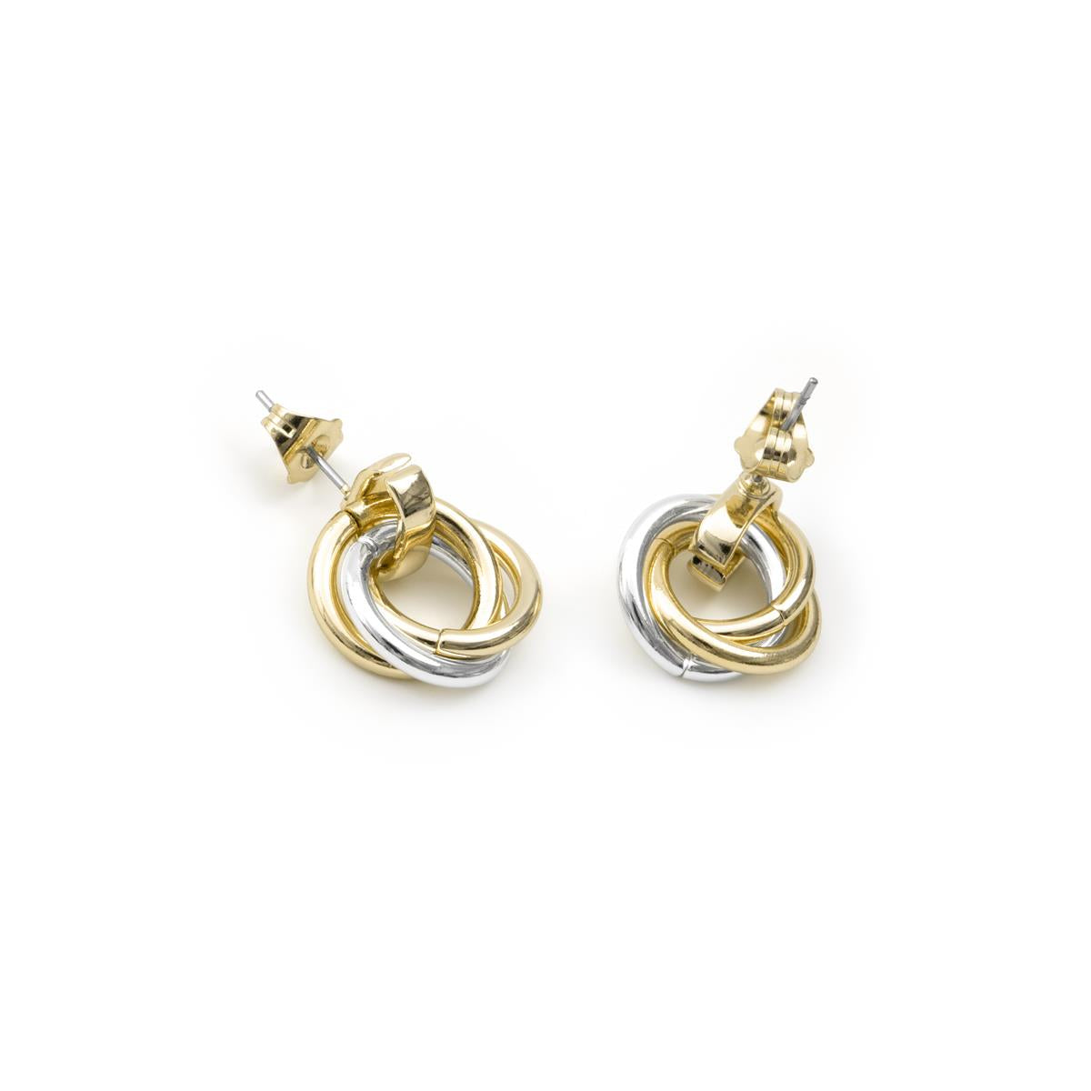 18k yellow gold finish earrings - Uhuil