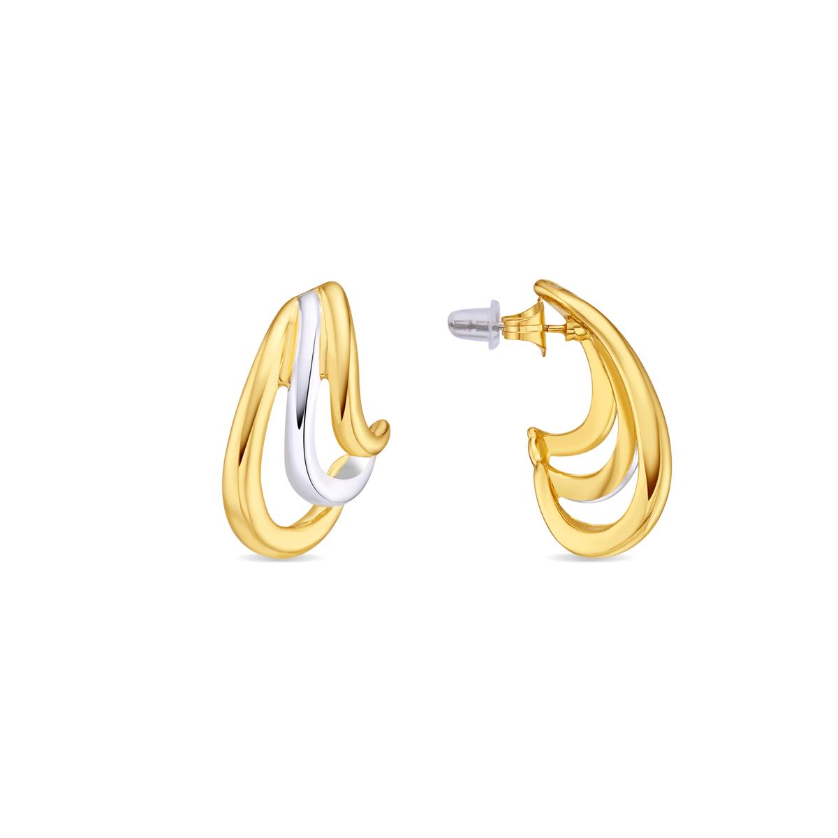 18k yellow gold finish earrings - Towio