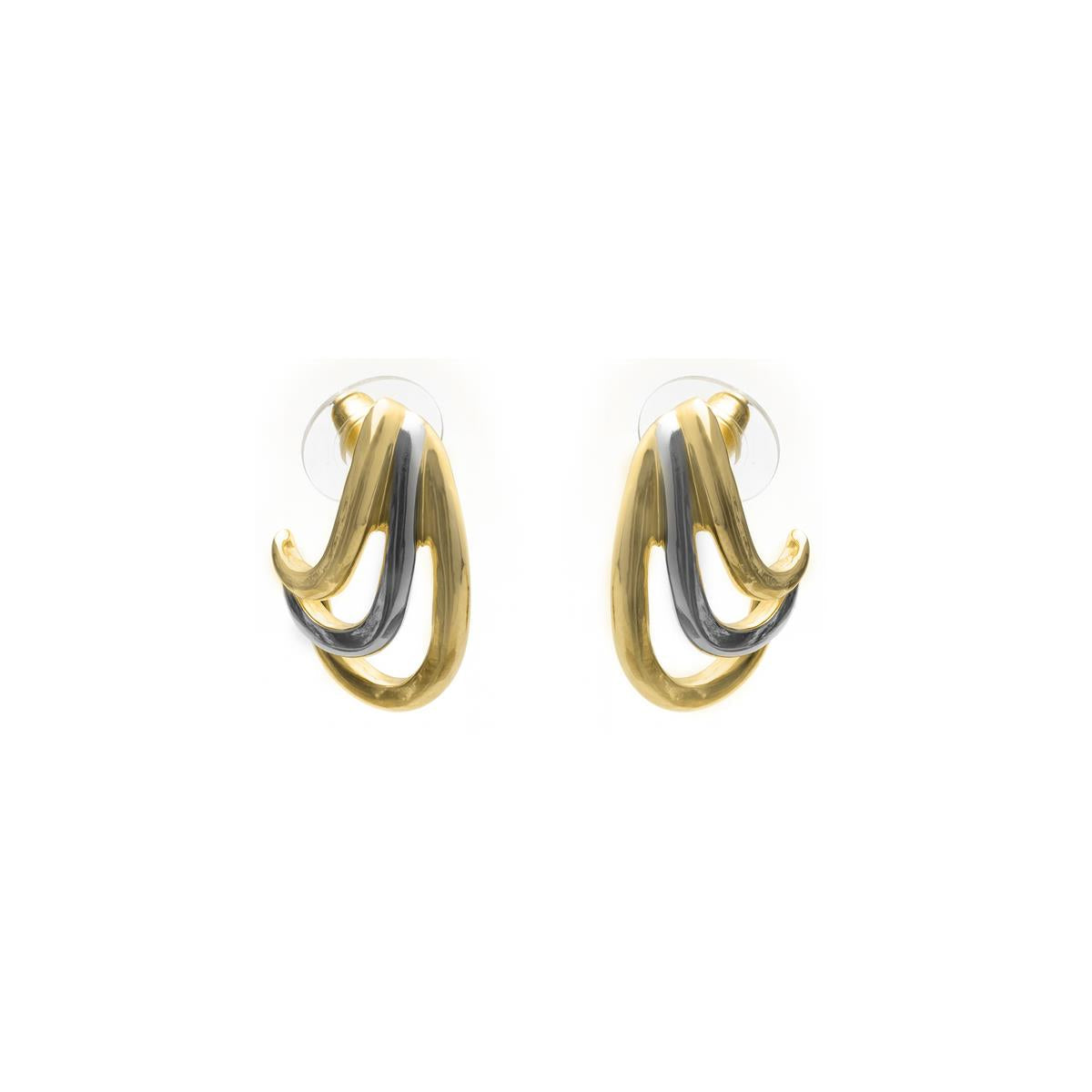 18k yellow gold finish earrings - Towio