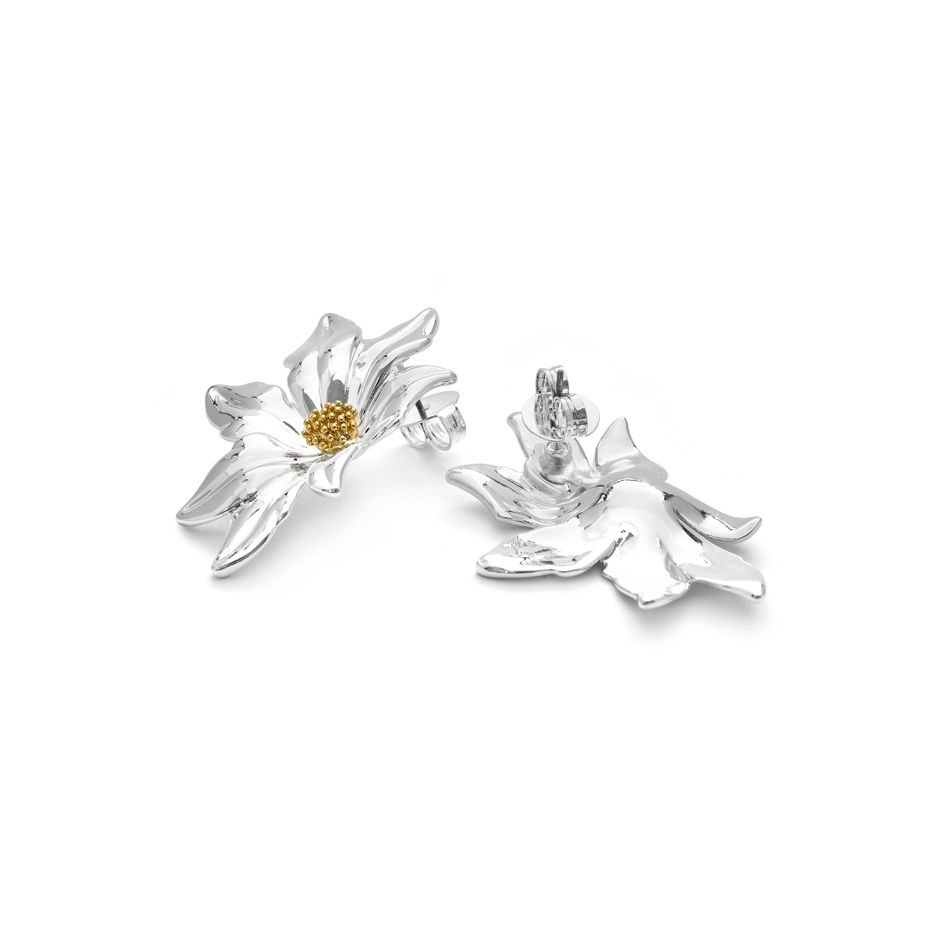 Pendientes acabado en oro amarillo 18k - Nescha