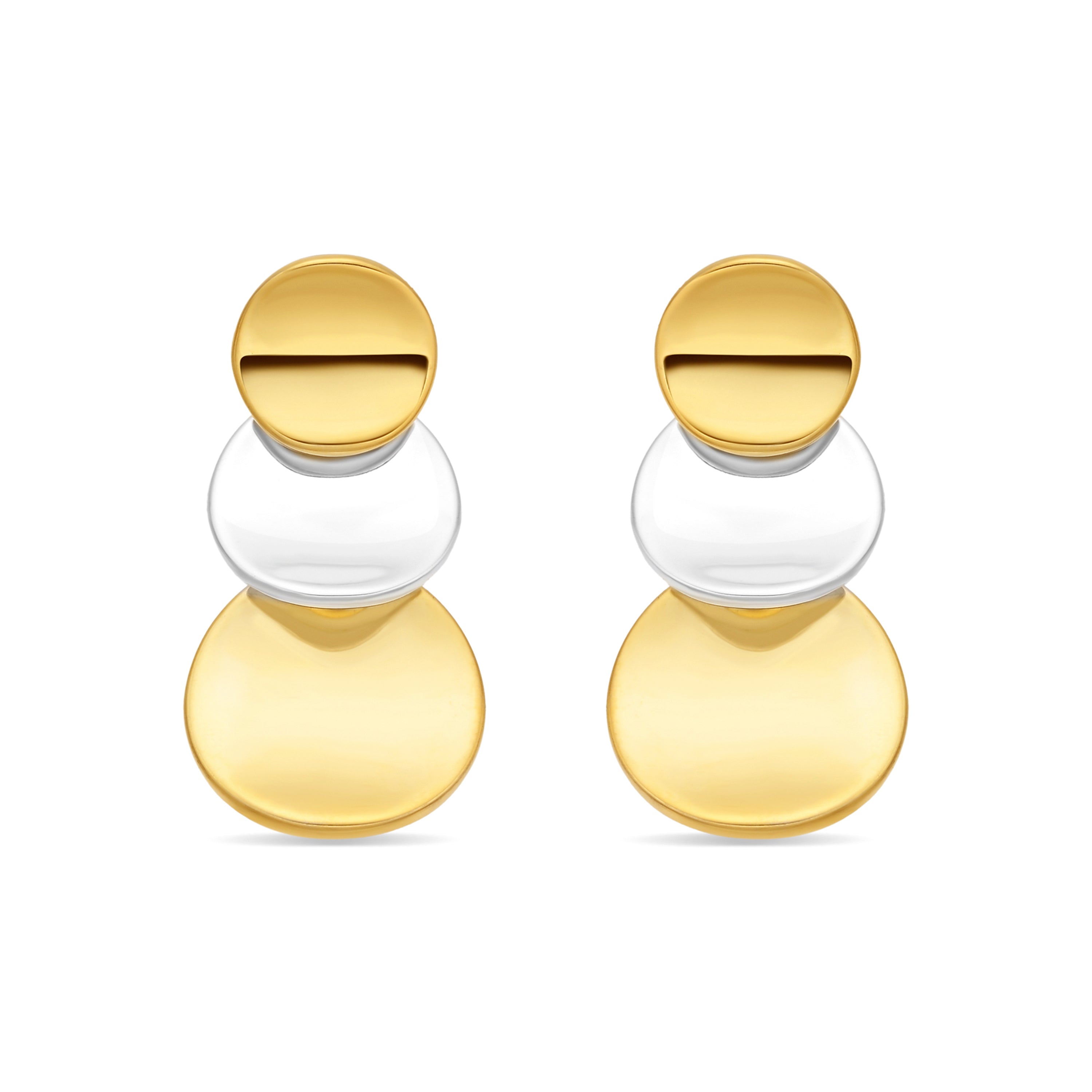 18k yellow gold finish earrings - Nahab