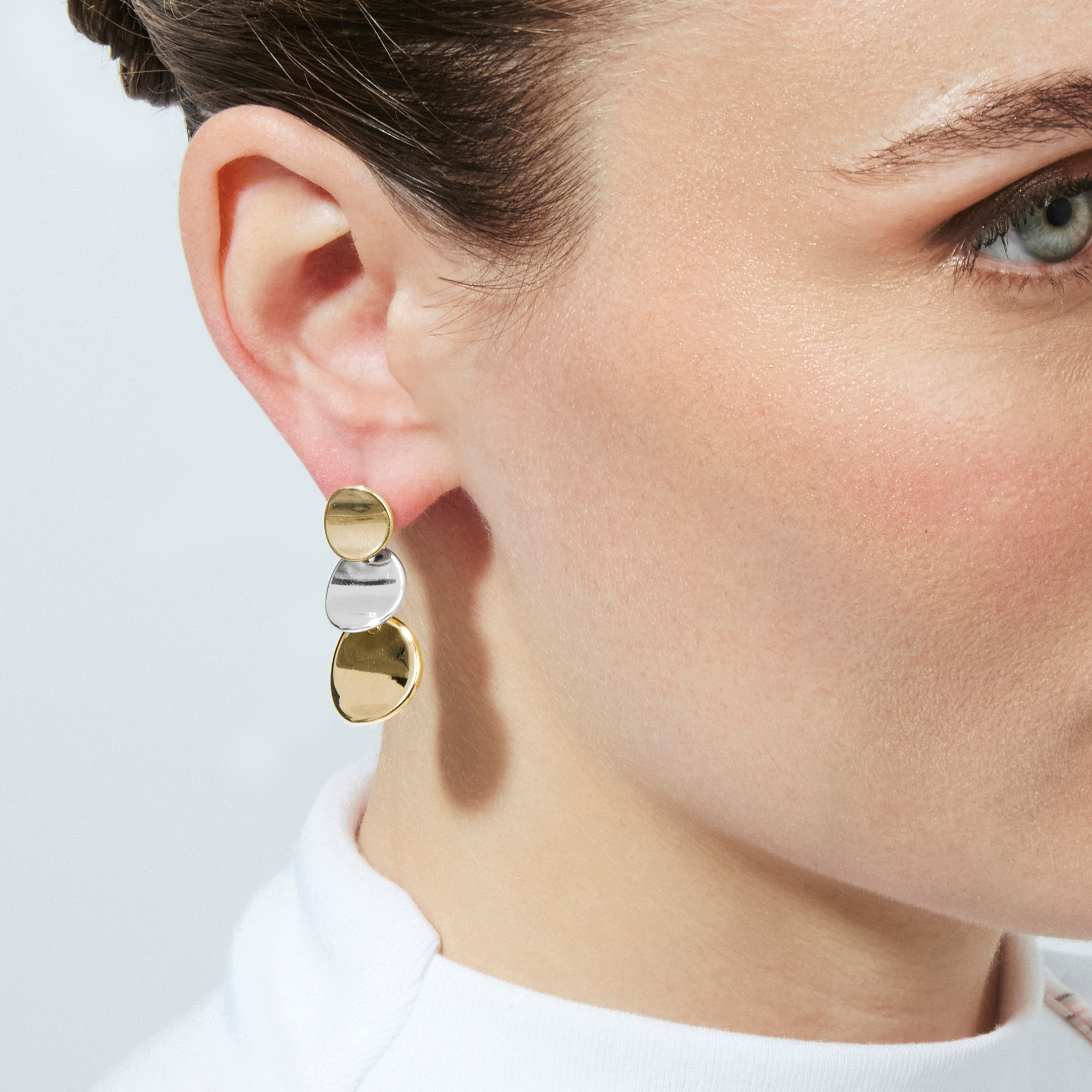 Pendientes acabado en oro amarillo de 18k - Nahab