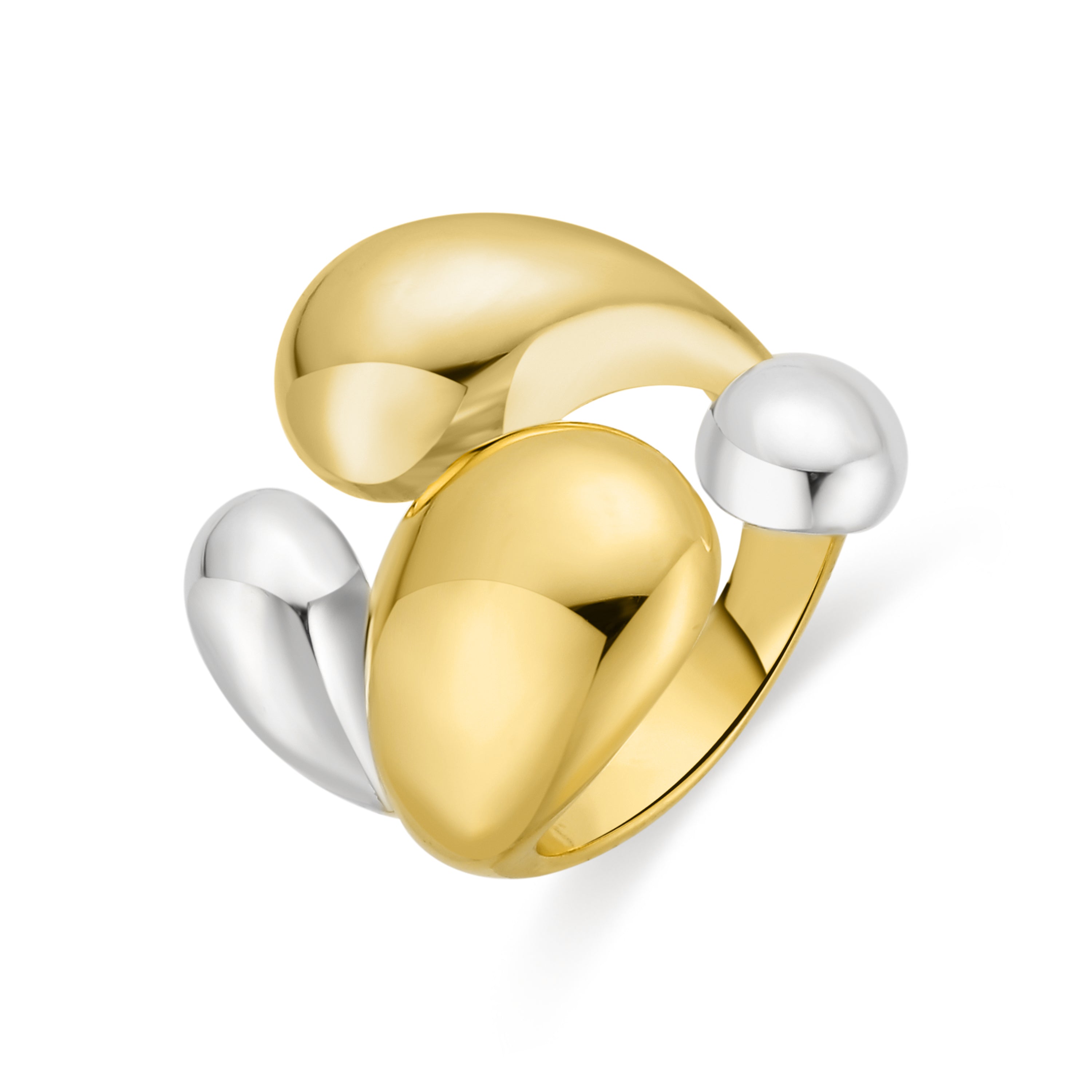 18k yellow gold plated ring -Towio