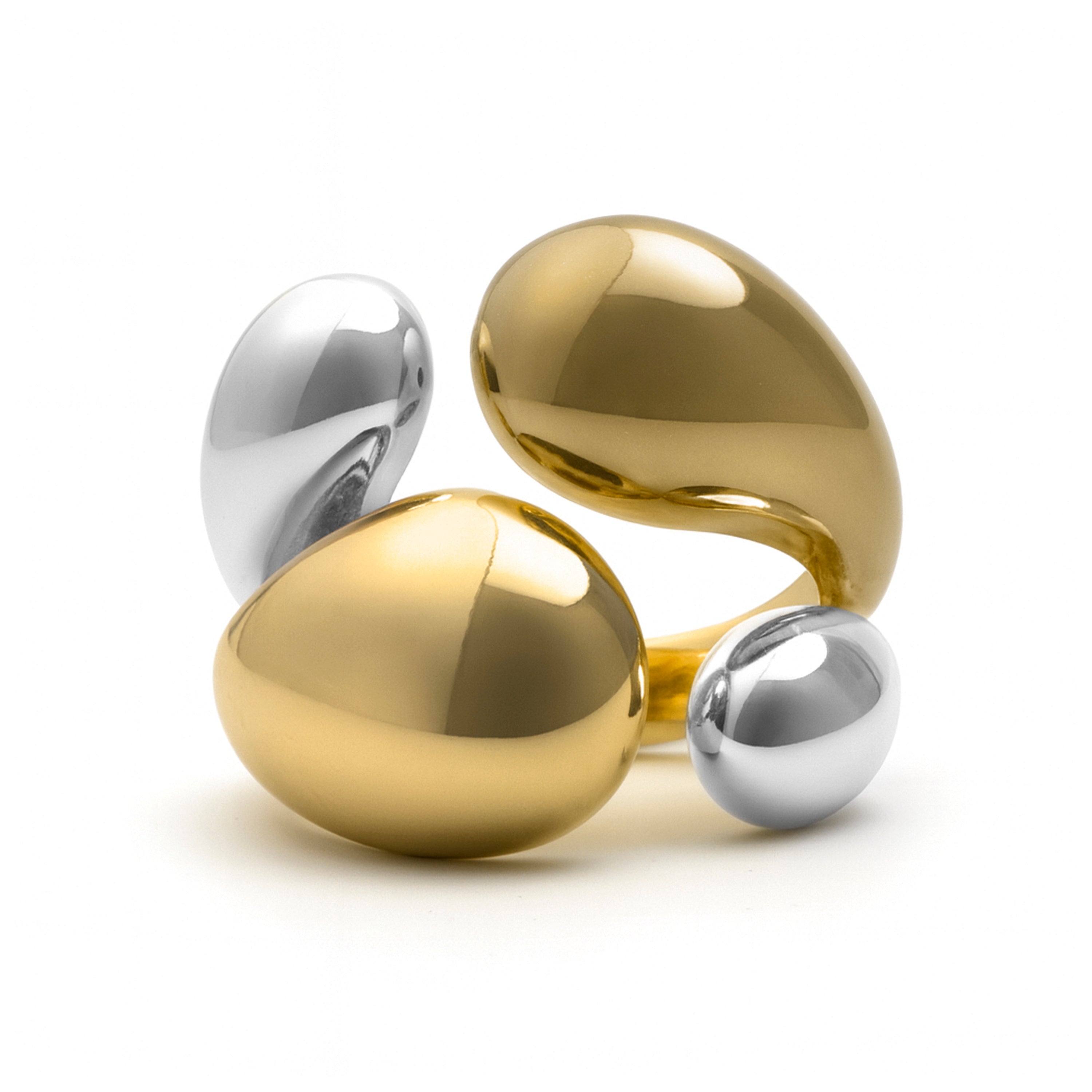 Anillo acabado en oro amarillo de 18k -Towio