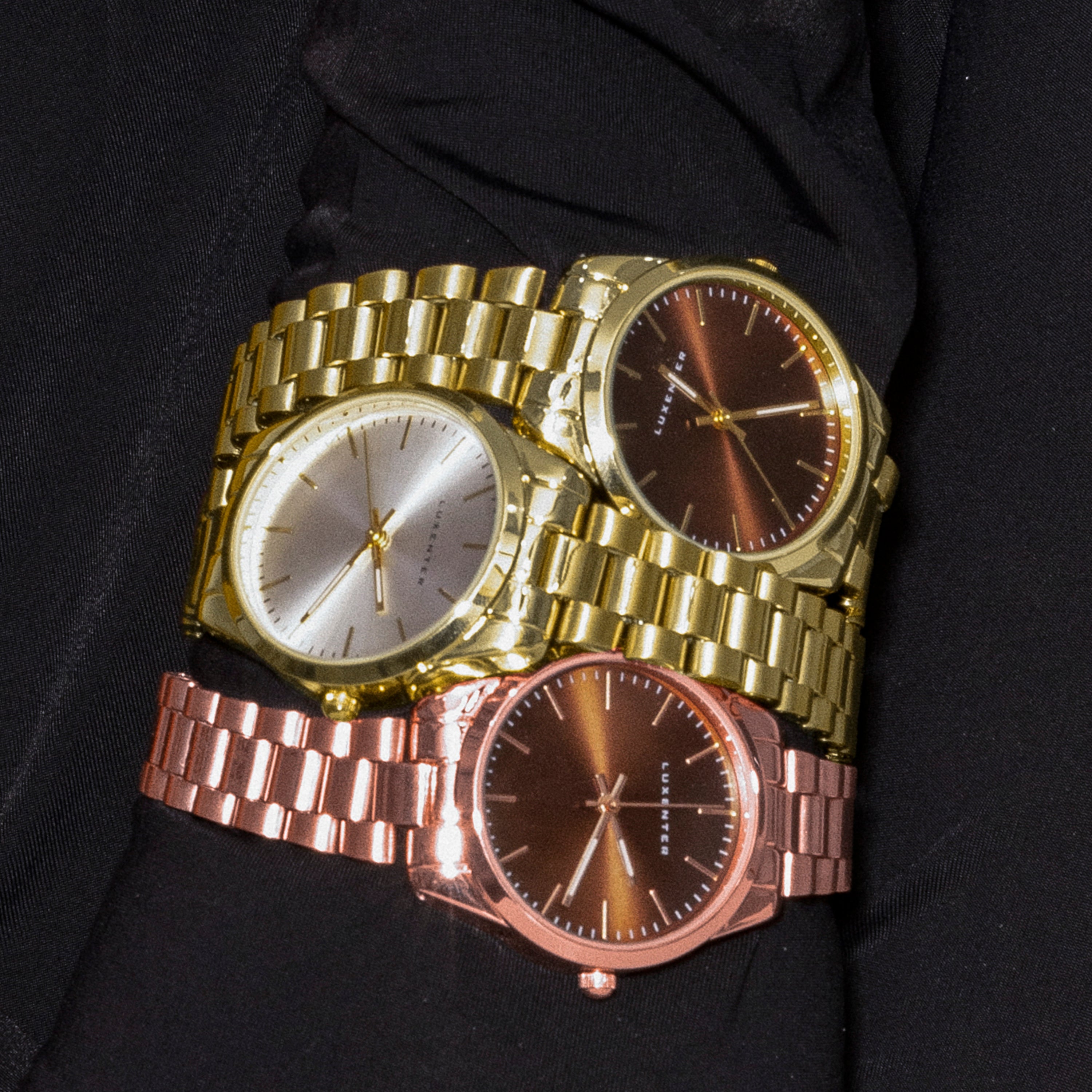Watch with Rose Gold 18K Plated Brown Metal - Verni