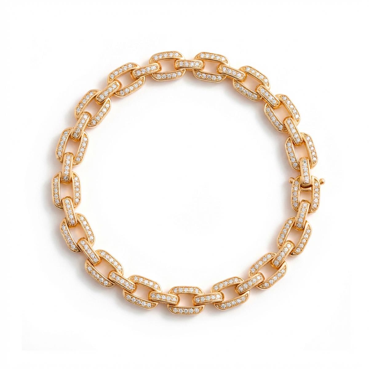 Brilliant Zircon Bracelet with 18k Rose Gold Plating - Migala