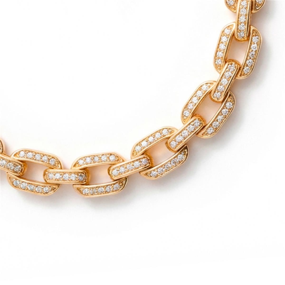 Brilliant Zircon Bracelet with 18k Rose Gold Plating - Migala