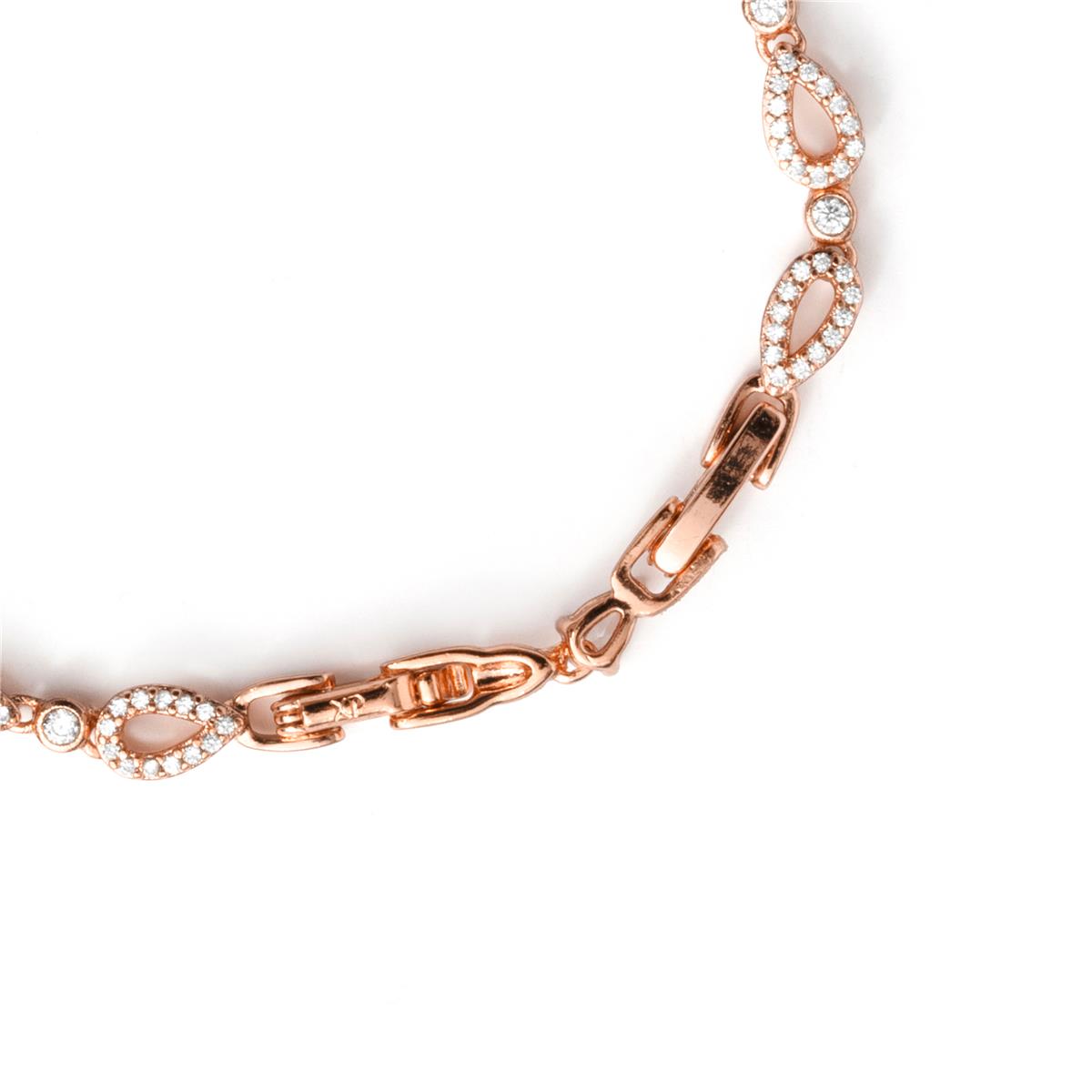 18k Rose Gold-Plated Sparkling Zirconia Bracelet - Llao