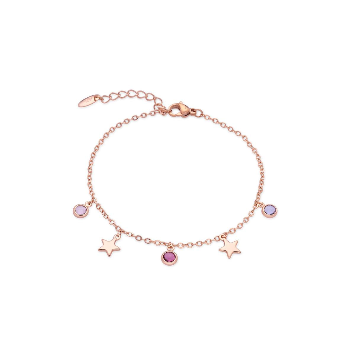 18k Rose Gold Plated Multicolored Zircon Bracelet - Varwi