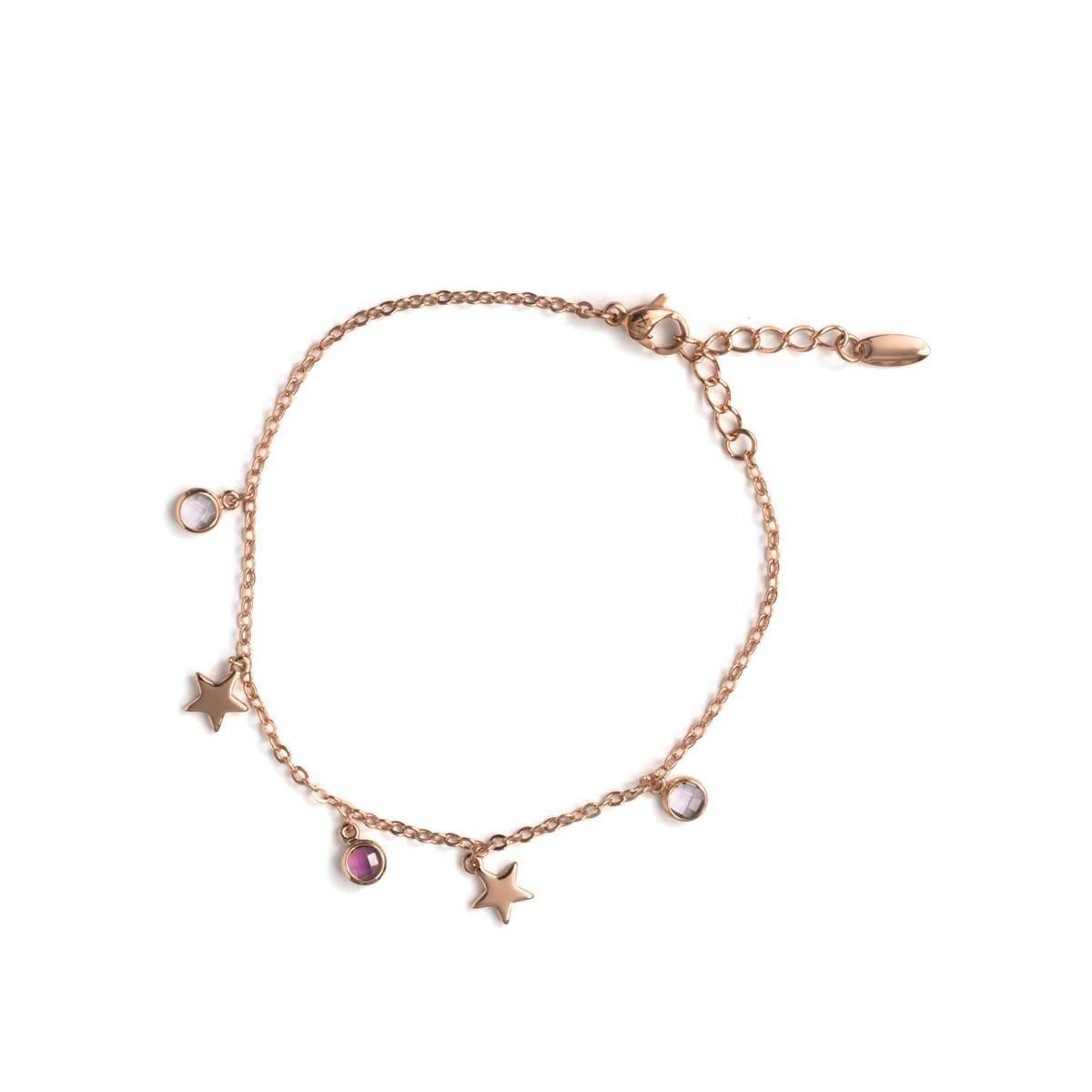18k Rose Gold Plated Multicolored Zircon Bracelet - Varwi