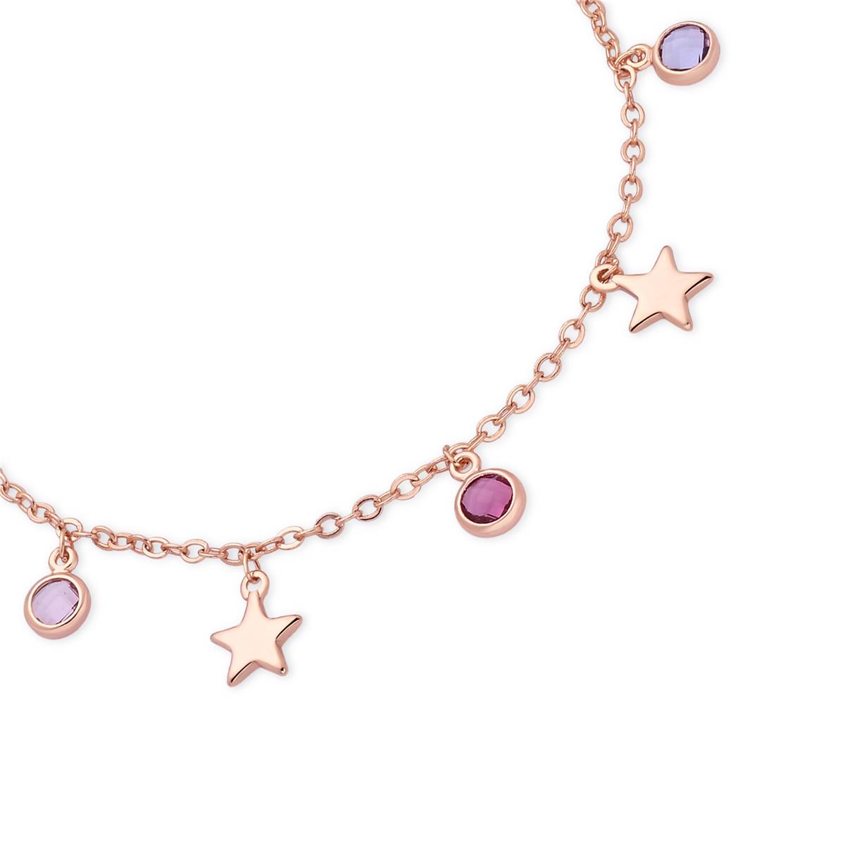 18k Rose Gold Plated Multicolored Zircon Bracelet - Varwi
