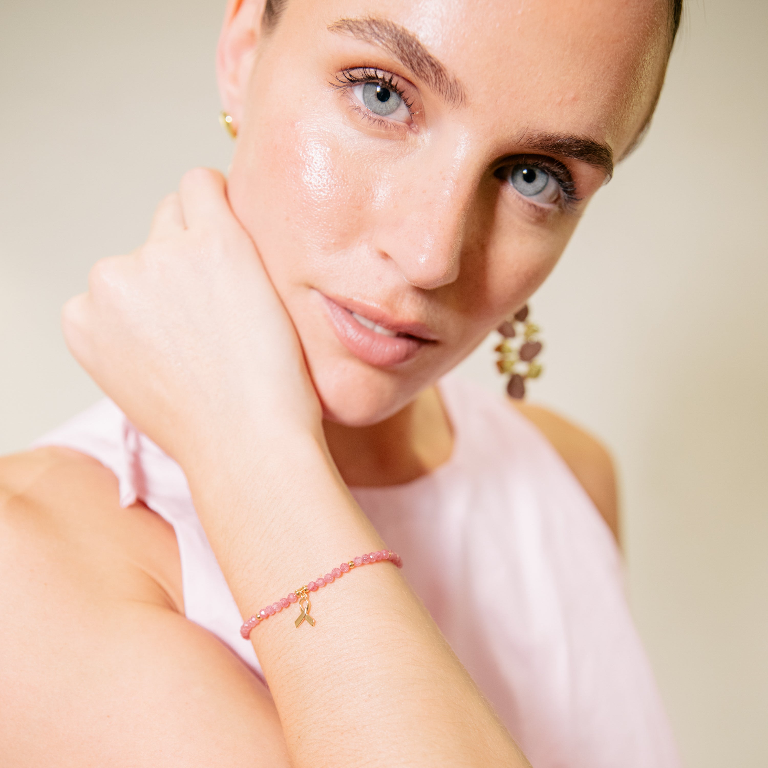 18k Rose Gold Finish Bow Bracelet
