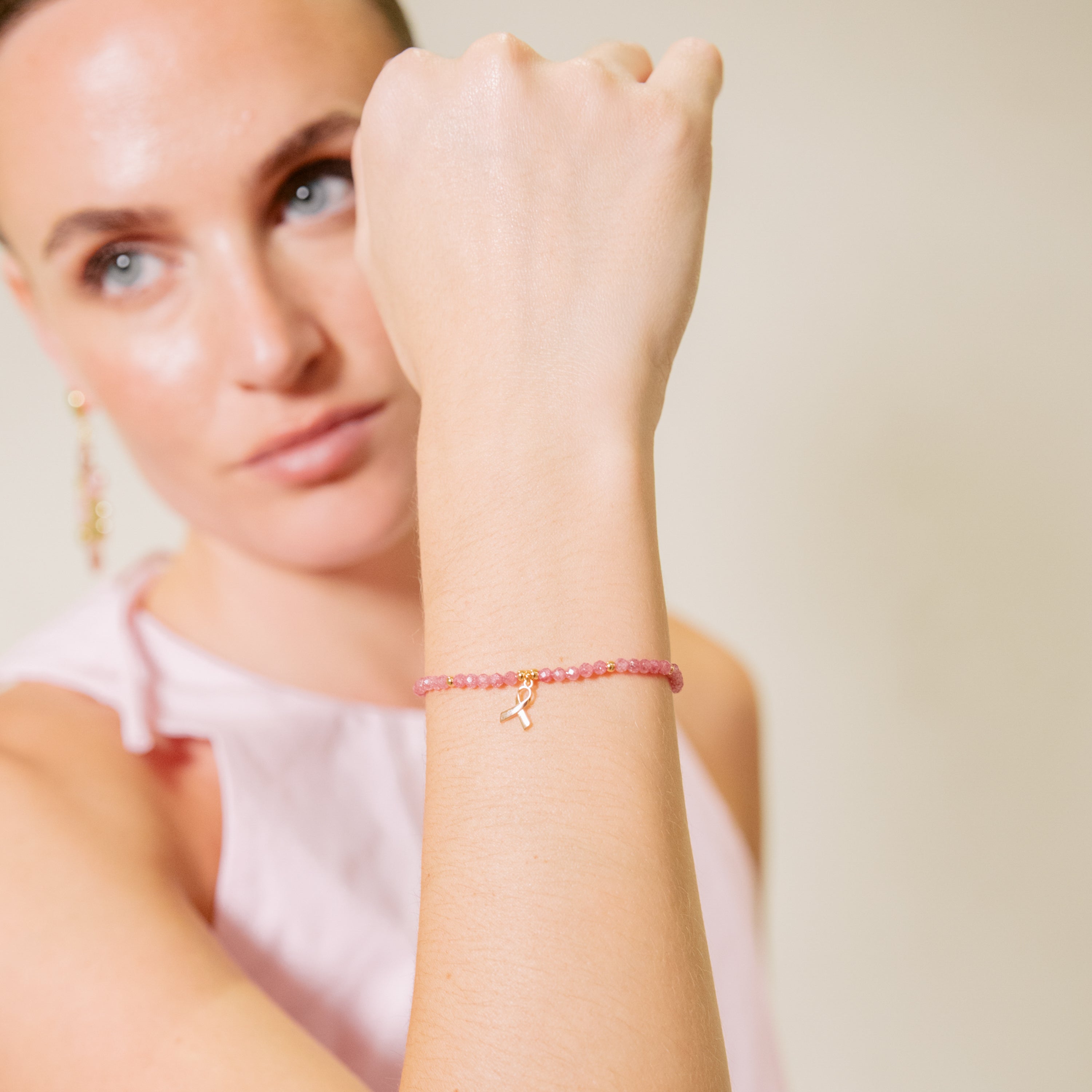18k Rose Gold Finish Bow Bracelet