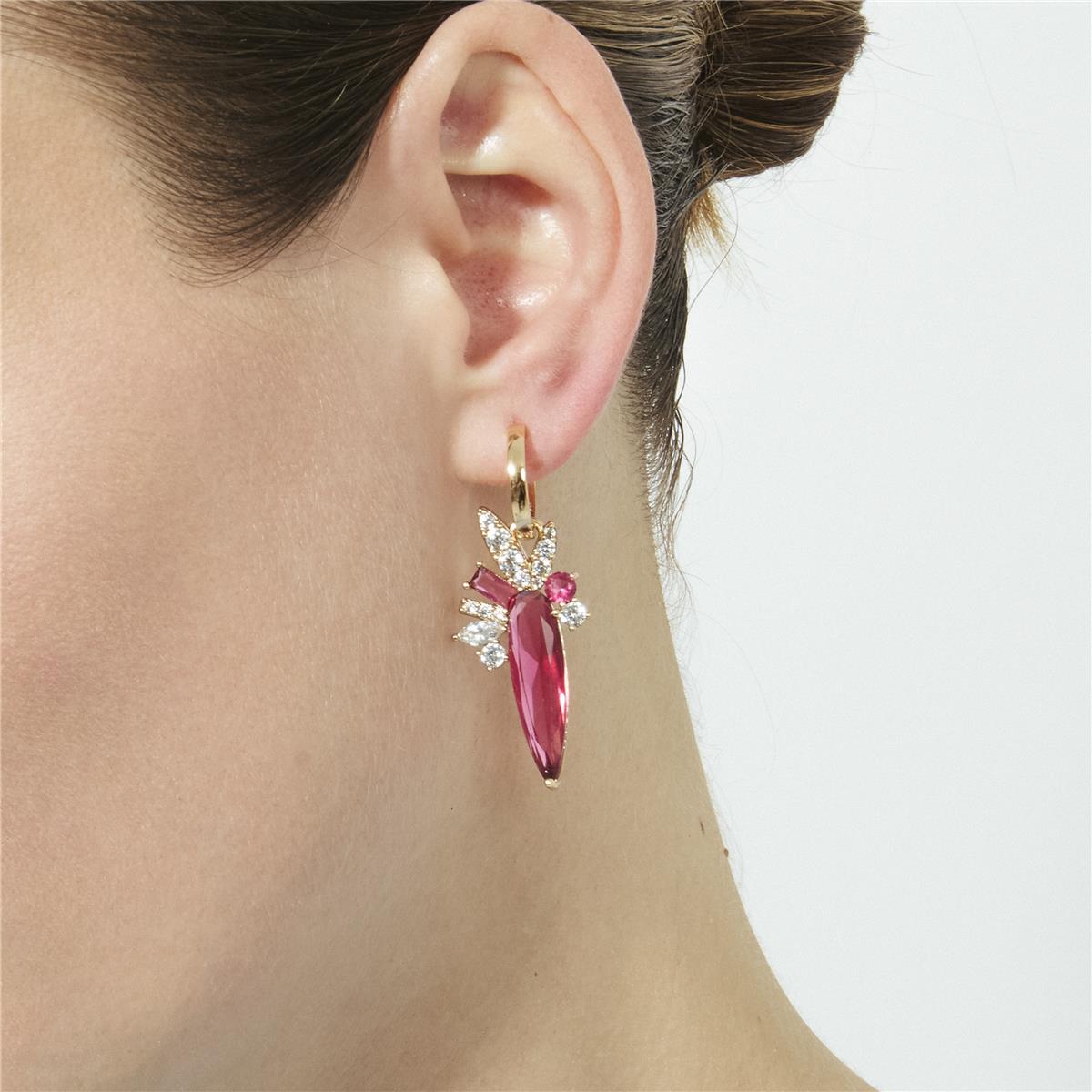 Cherry Hydrothermal Quartz Earrings in 18k Rose Gold Finish - Girls