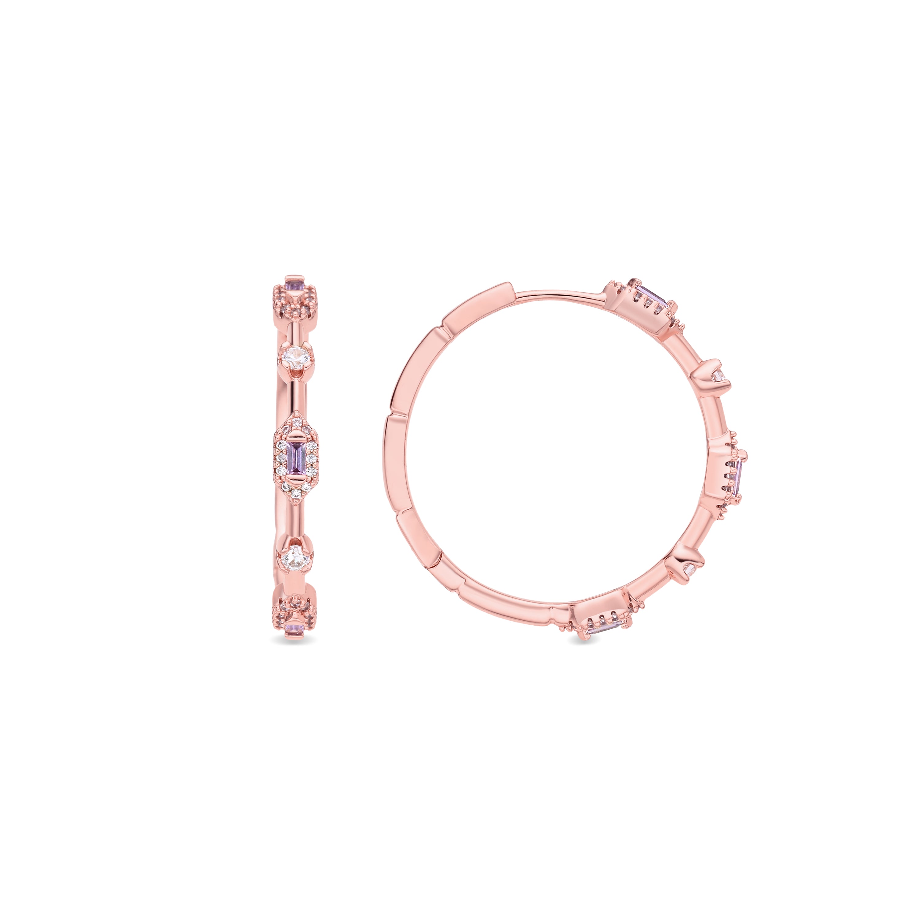 18k Rose Gold-Plated Shauo Sparkling Cubic Zirconia Stud Earrings