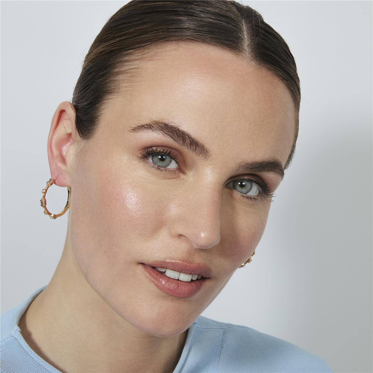 18k Rose Gold-Plated Shauo Sparkling Cubic Zirconia Stud Earrings