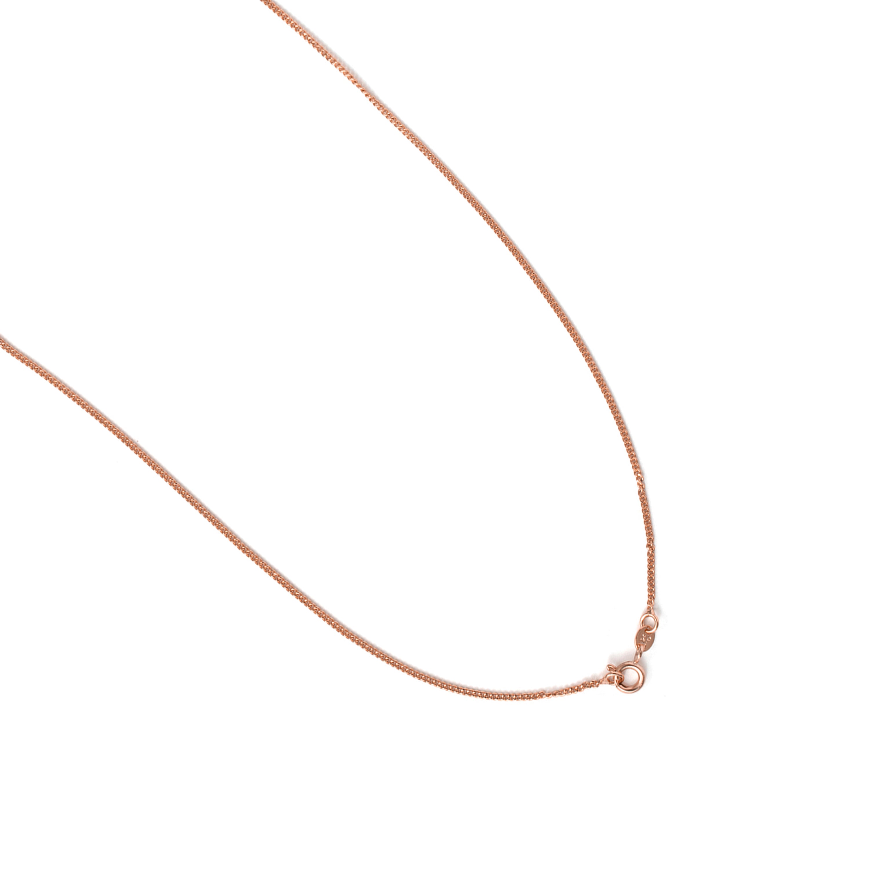 Collar de Circonita Aguamarina acabado en oro rosa de 18k - Huape