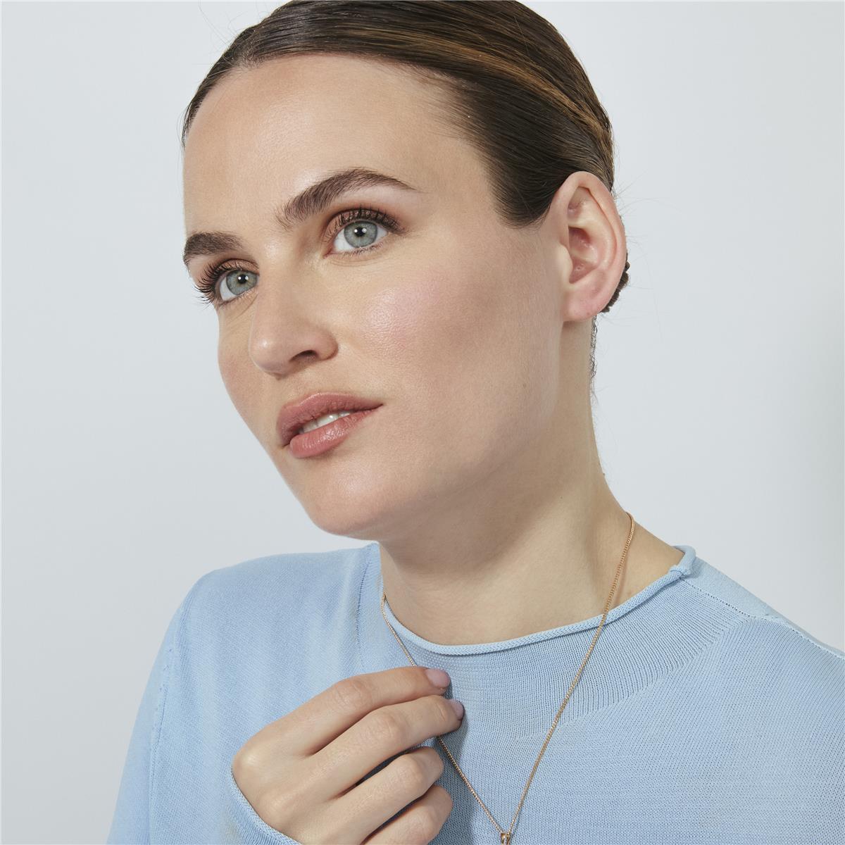 18k Rose Gold Plated Sparkling Zirconia Necklace - Baenta