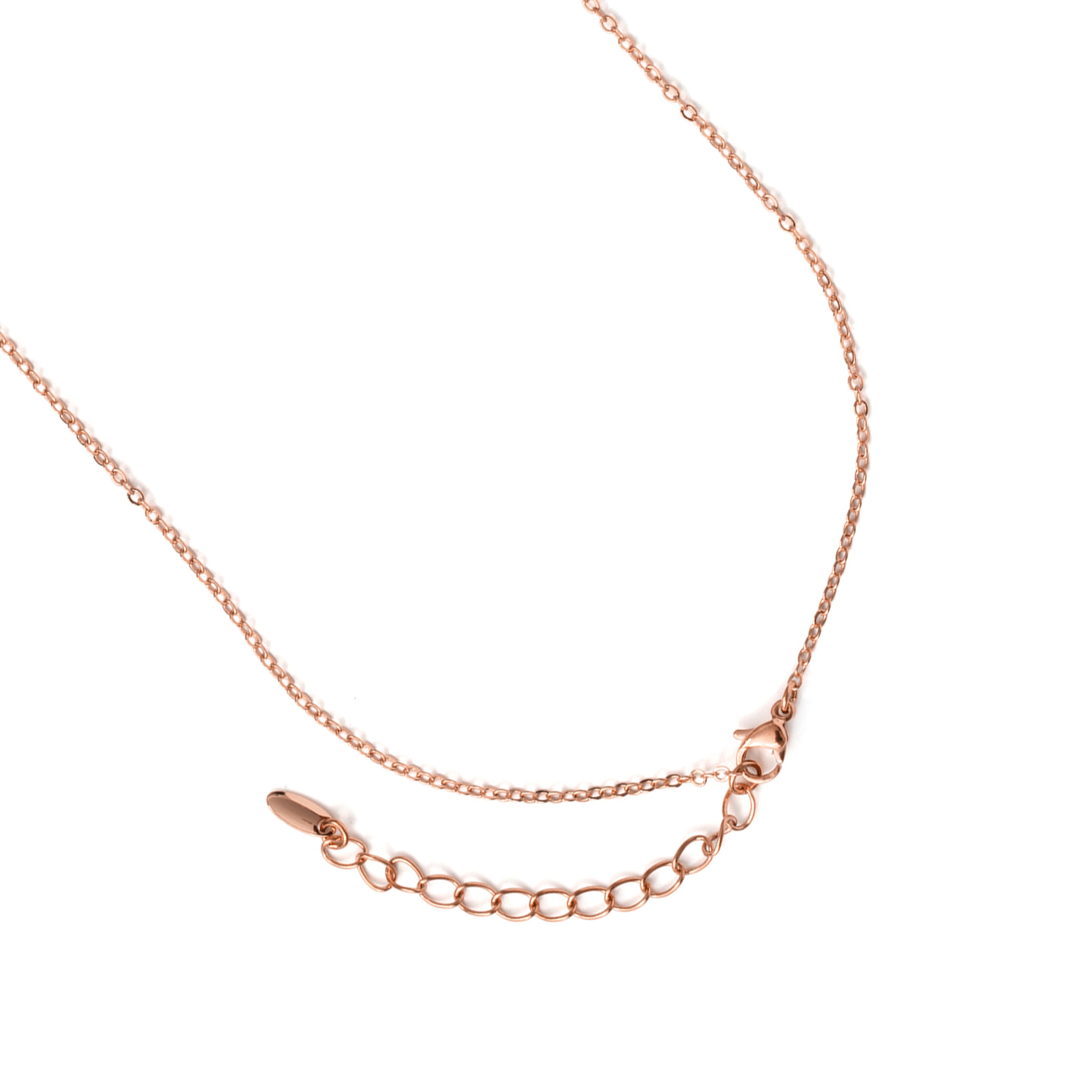 Collar de Circonita Brillante acabado en oro rosa de 18k - Coaro