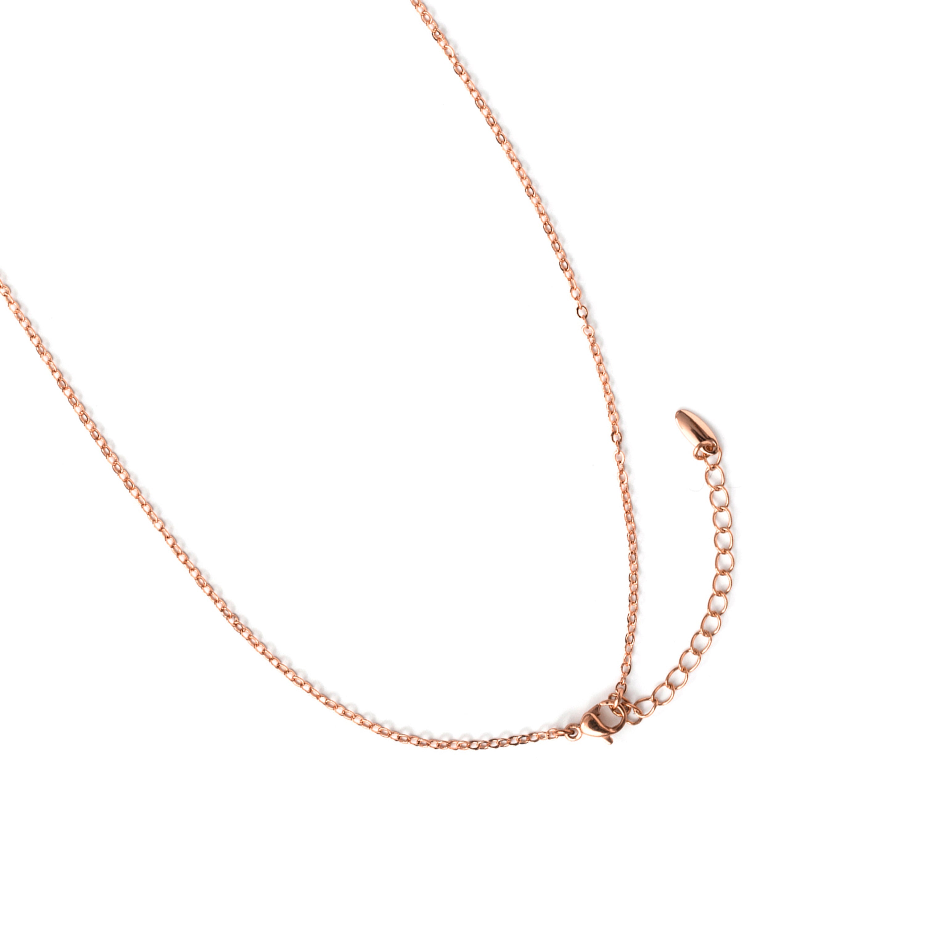 18k Rose Gold Plated Sparkling Zircon Necklace - Rambol