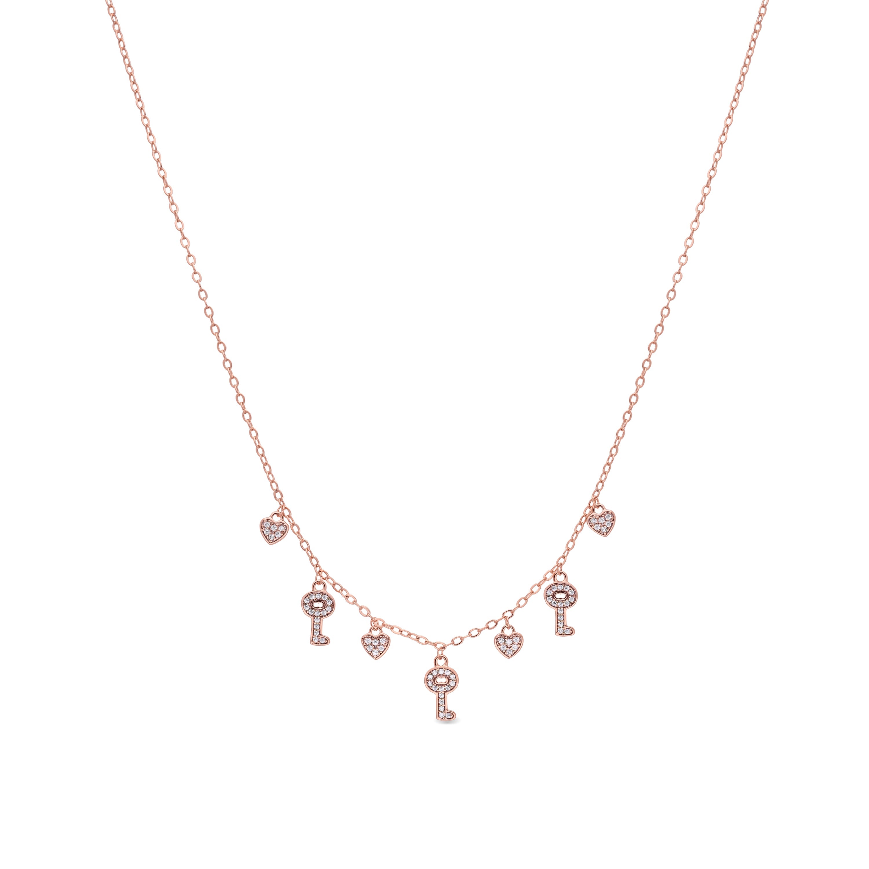 18k rose gold-plated Brilliant Zircon Necklace - Muraz