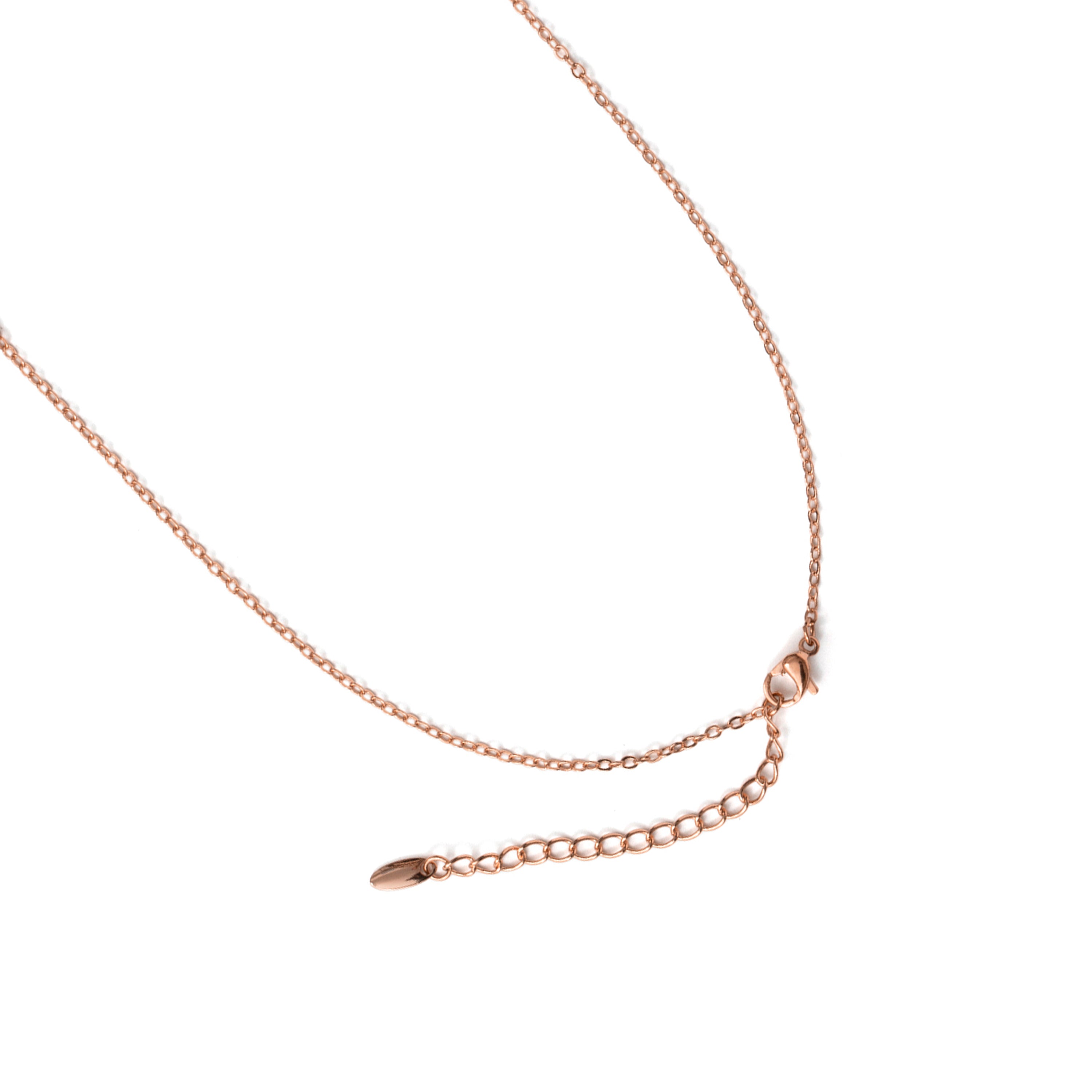 18k Rose Gold Plated Multicolor Cubic Zirconia Necklace - Varwi