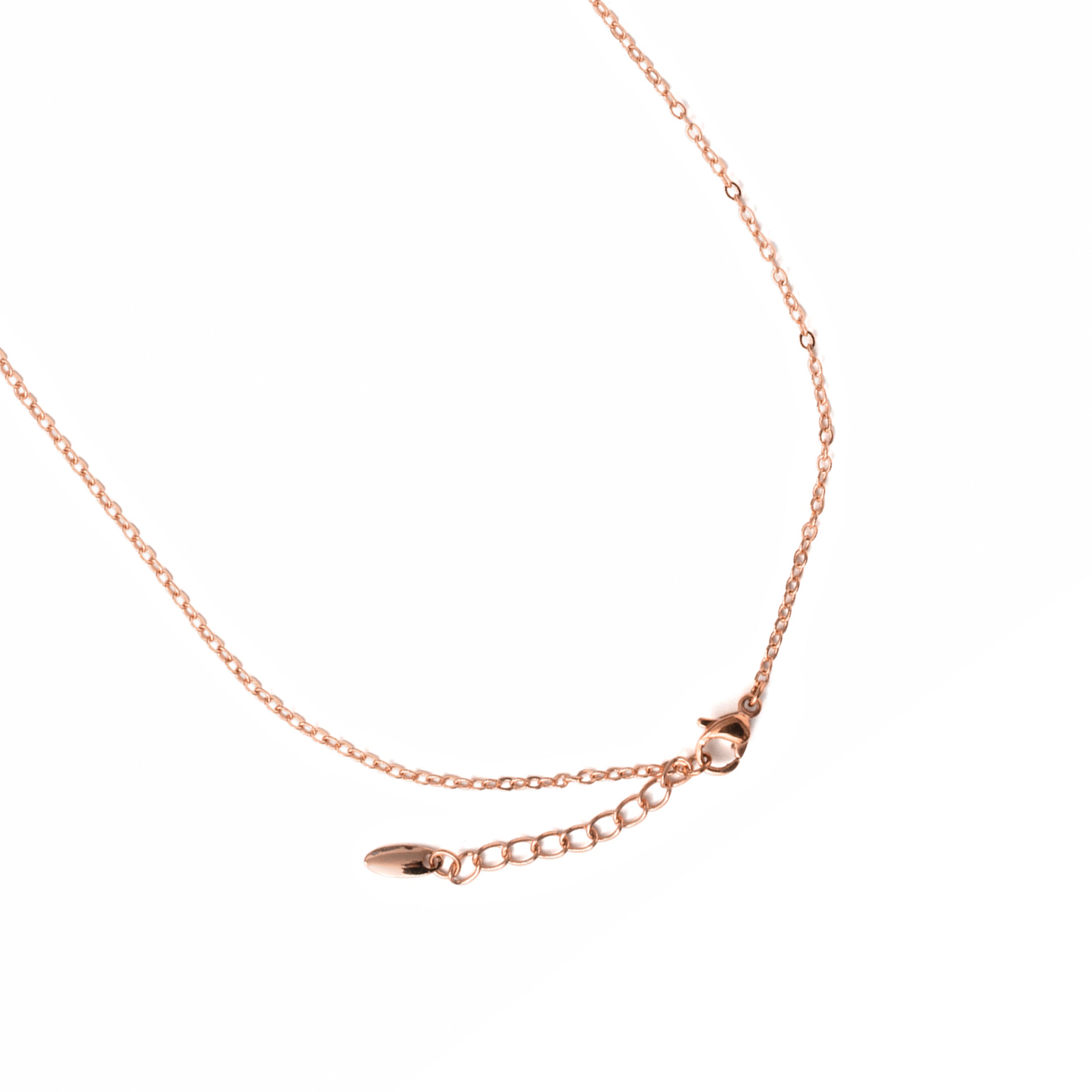 Collar de Circonita Multicolor acabado en oro rosa de 18k - Orsu