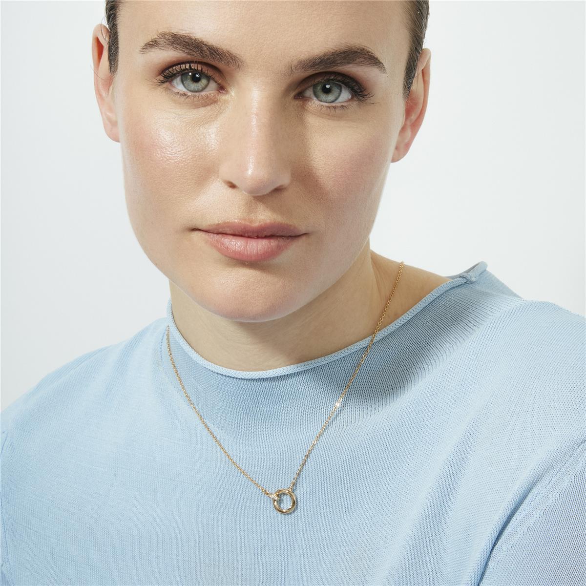 18k Rose Gold Plated Sparkling Zircon Necklace - Sarok