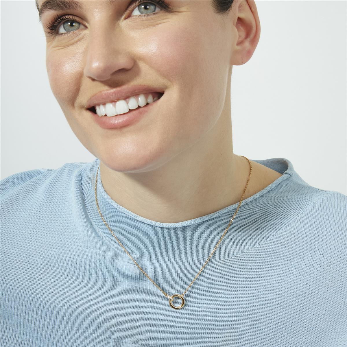 18k Rose Gold Plated Sparkling Zircon Necklace - Sarok
