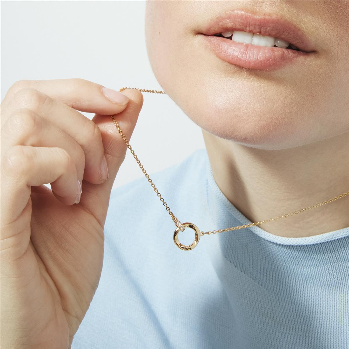 18k Rose Gold Plated Sparkling Zircon Necklace - Sarok