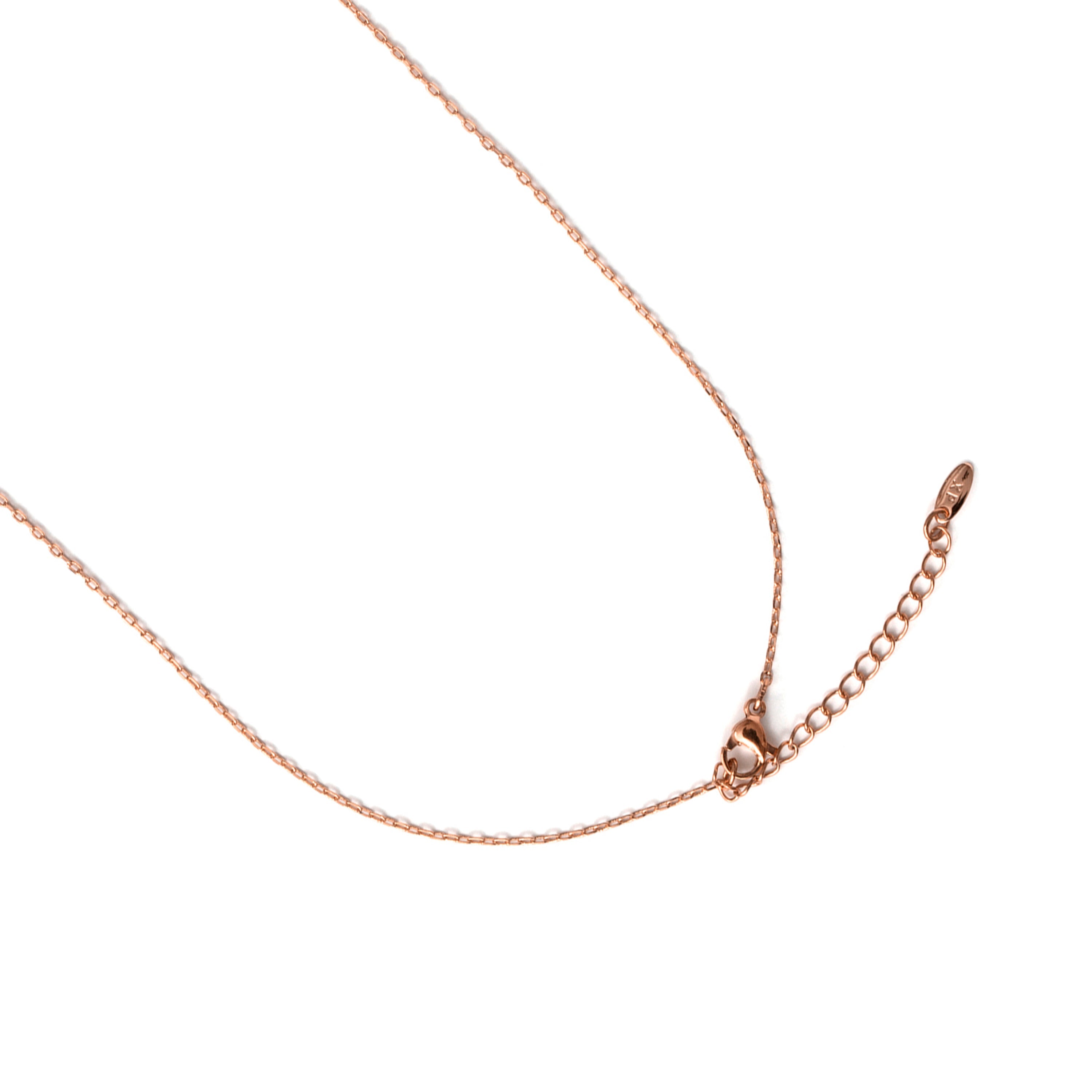 Collar de Circonita Brillante acabado en oro rosa de 18k - Yaferth