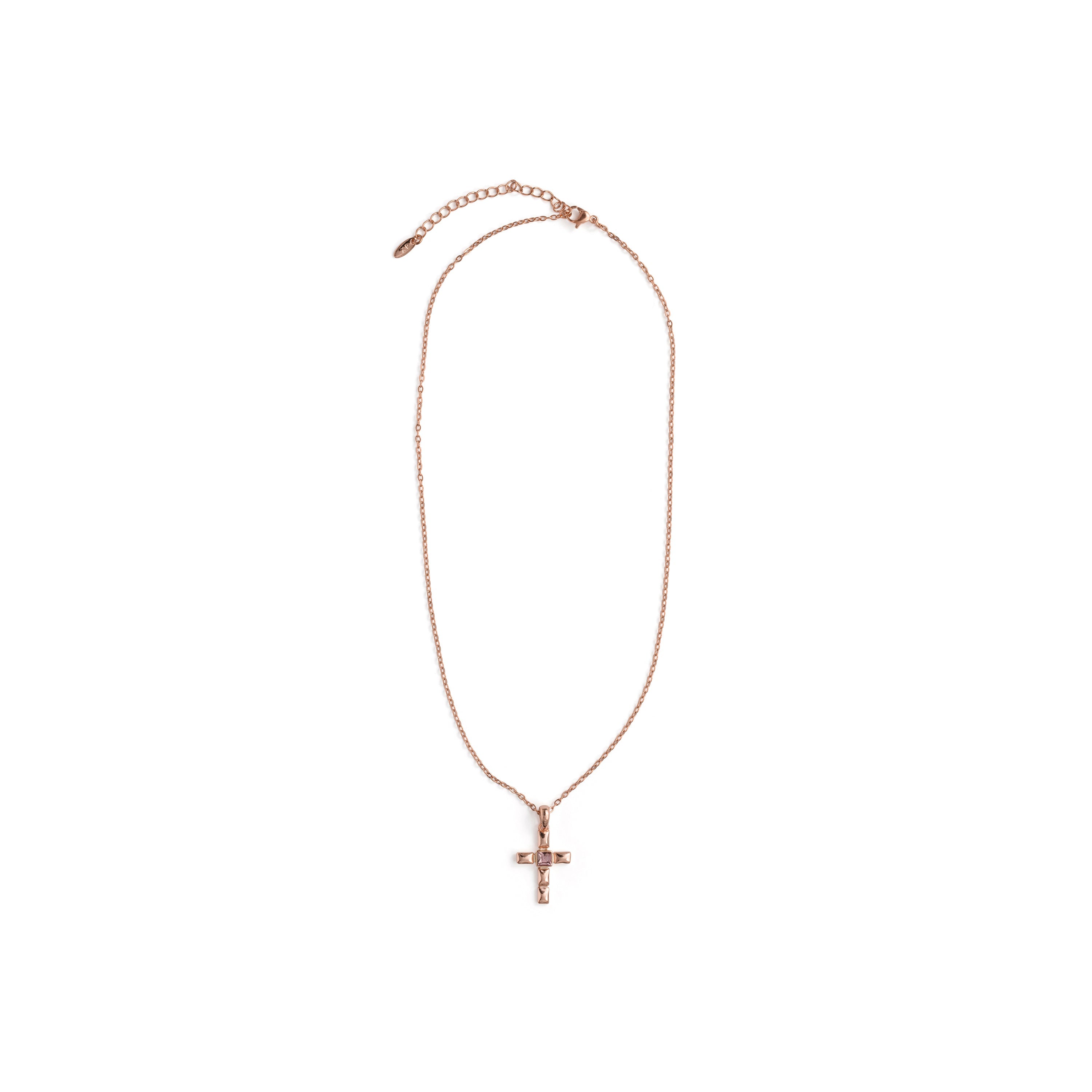 Amethyst Zircon Necklace finished in 18k Rose Gold - Dawon