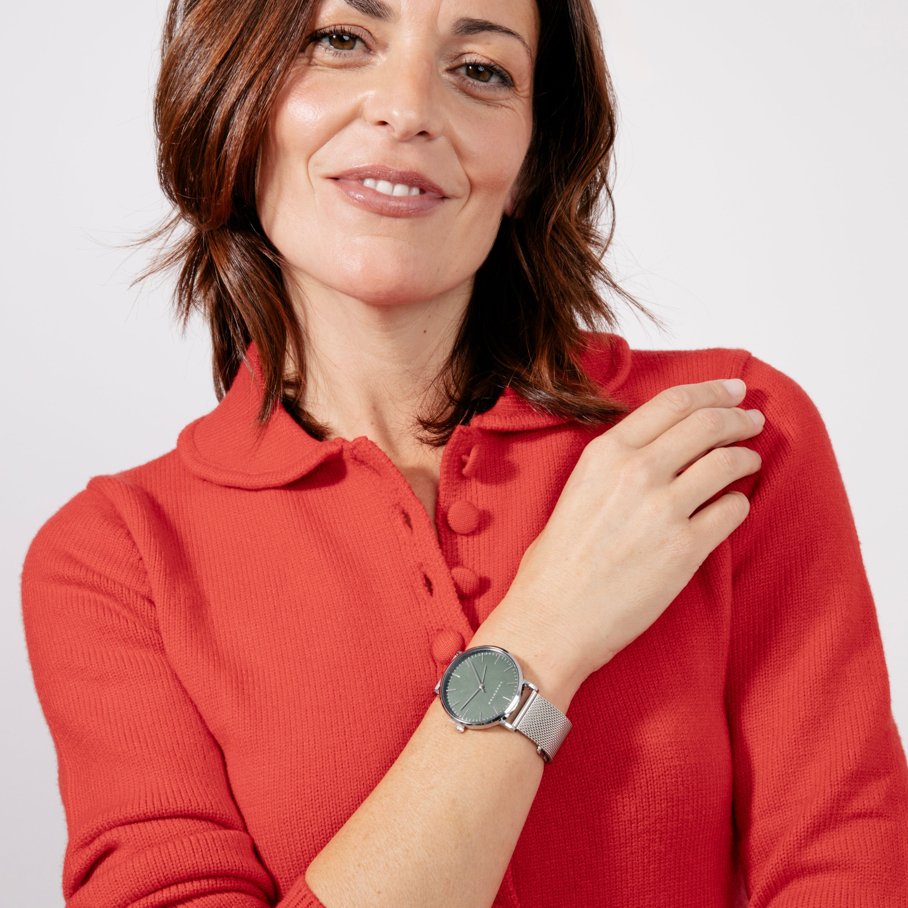 Rhodium-plated watch - Uzrai