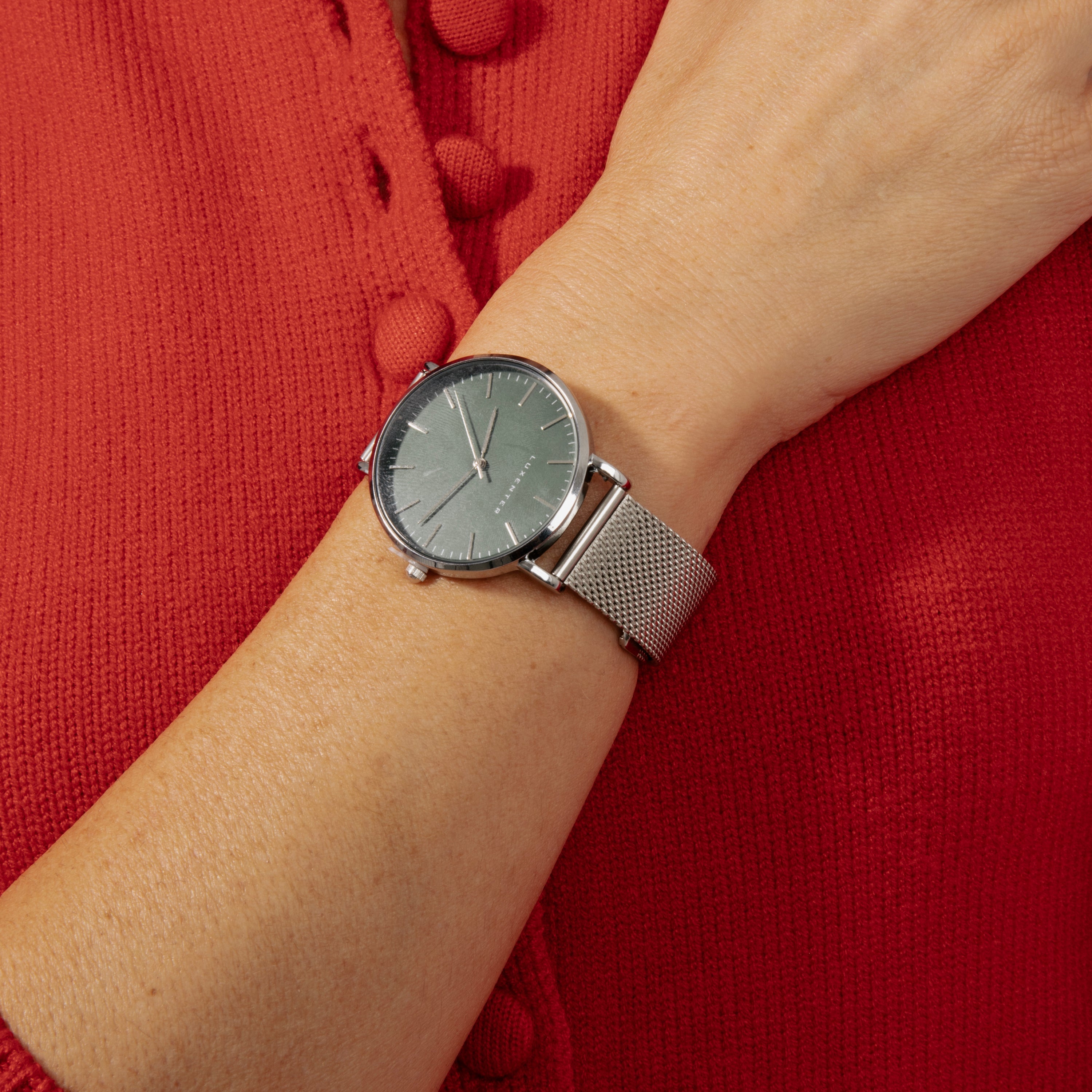 Rhodium-plated watch - Uzrai