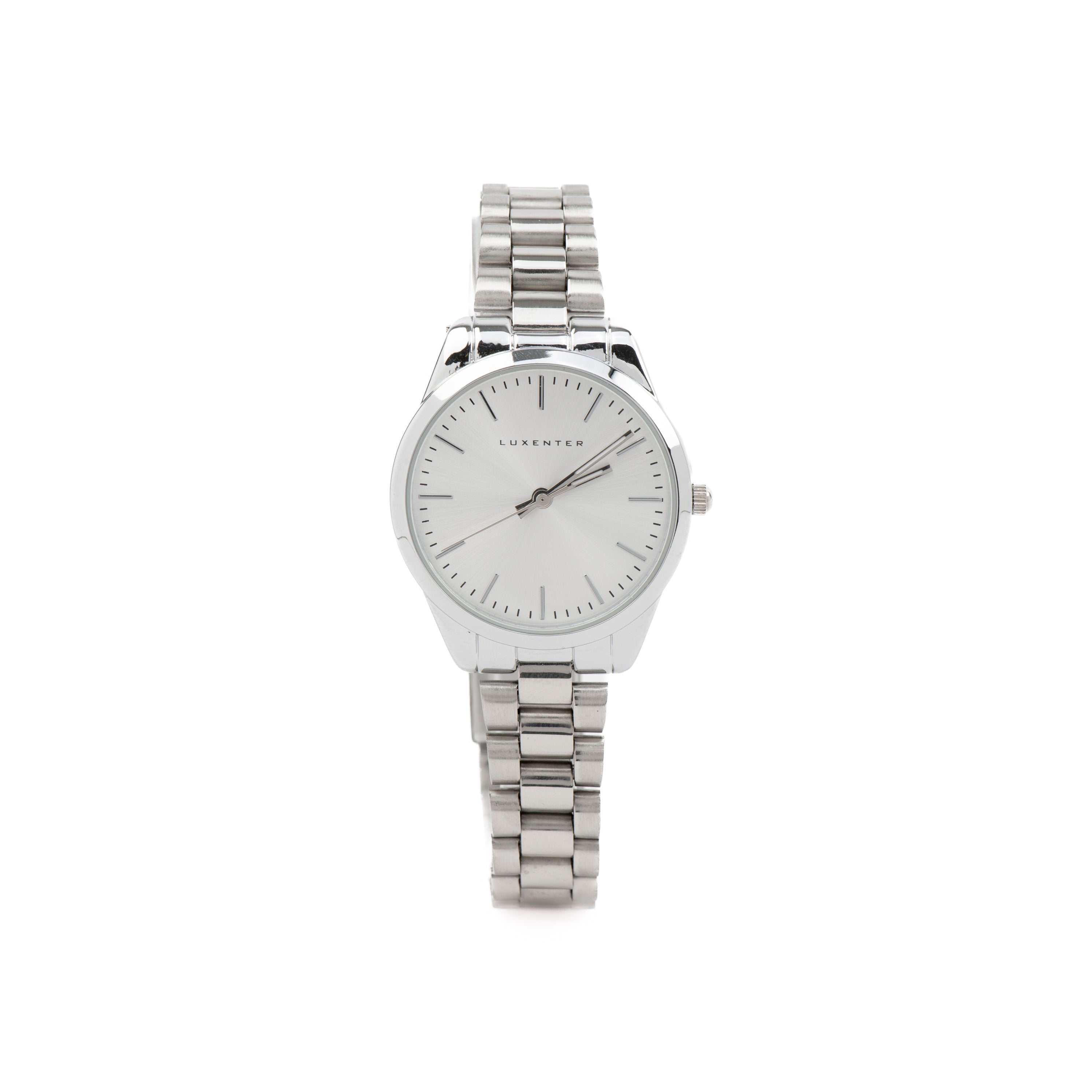 Watch with White Metallic Silver Finish - Verni