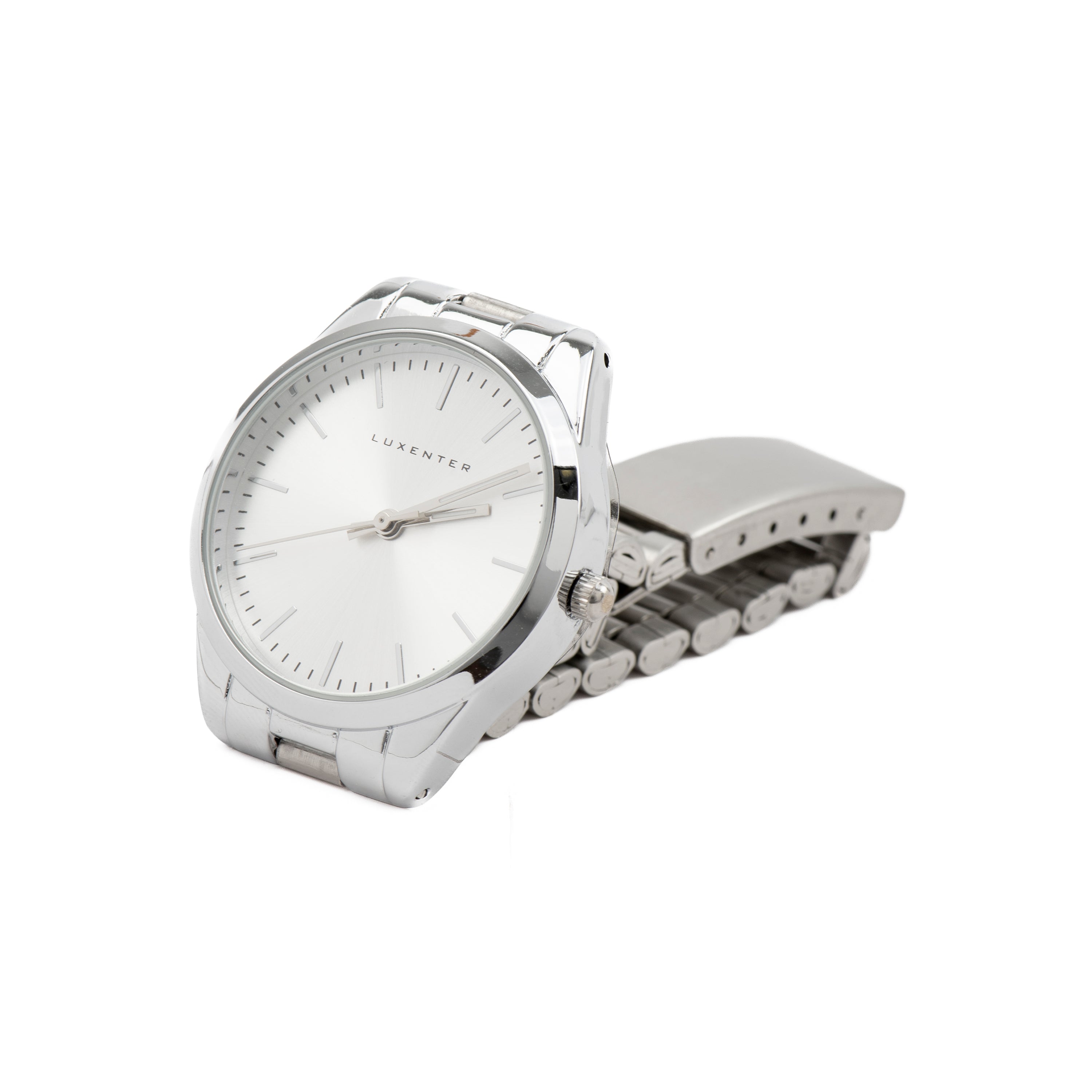 Watch with White Metallic Silver Finish - Verni