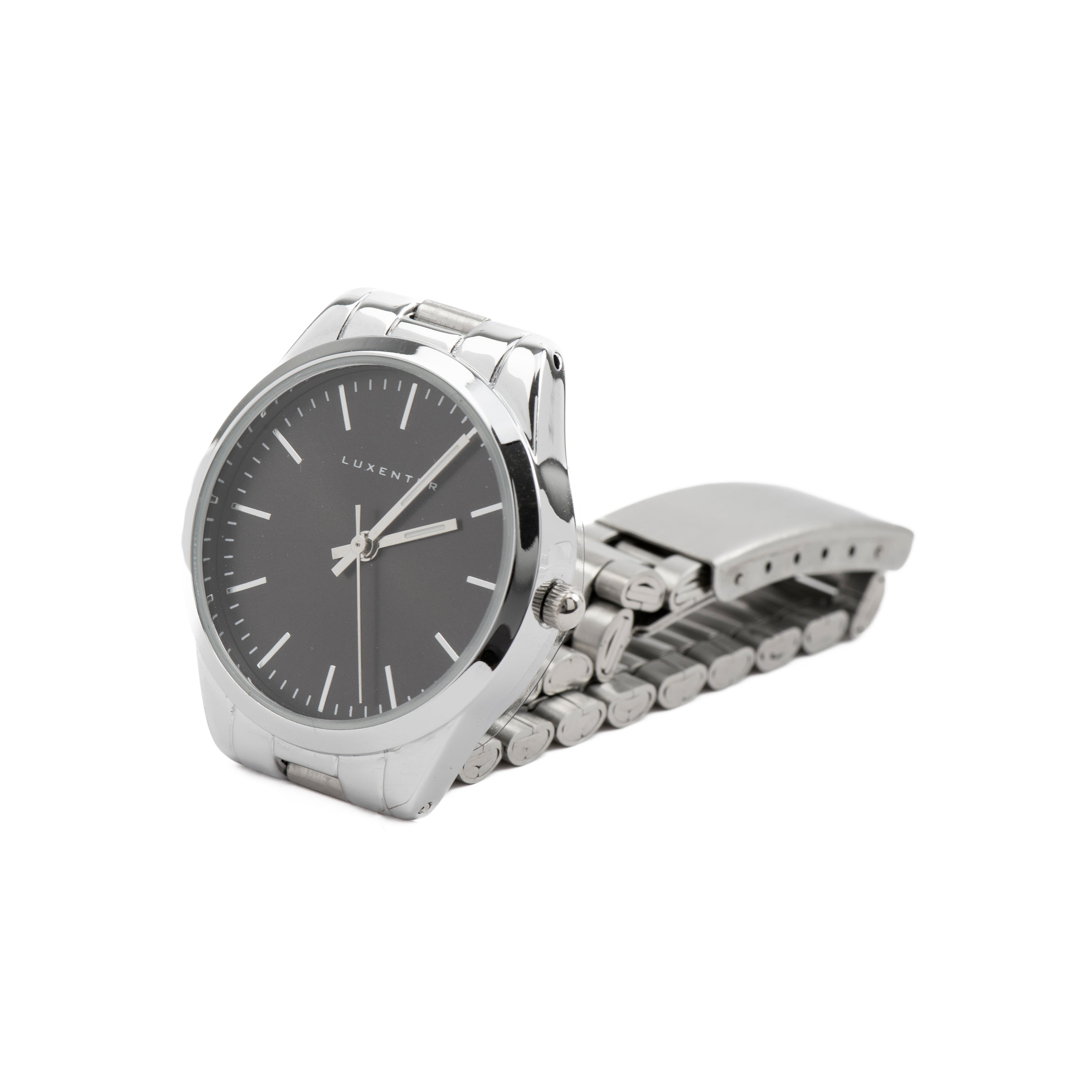 Watch with Black Metallic Silver Finish - Verni