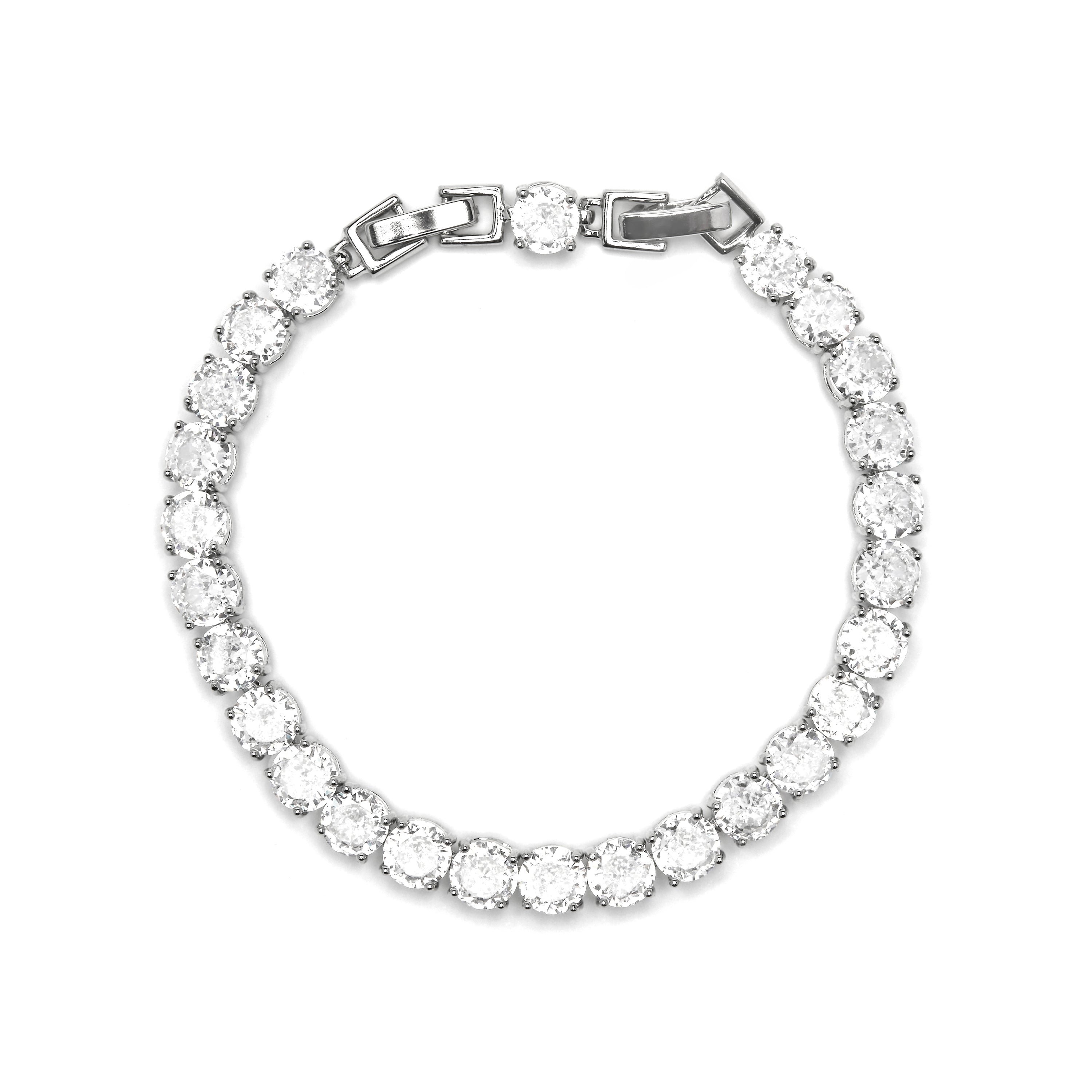 Pulsera acabado plata y Circonita Brillante - Ginsi