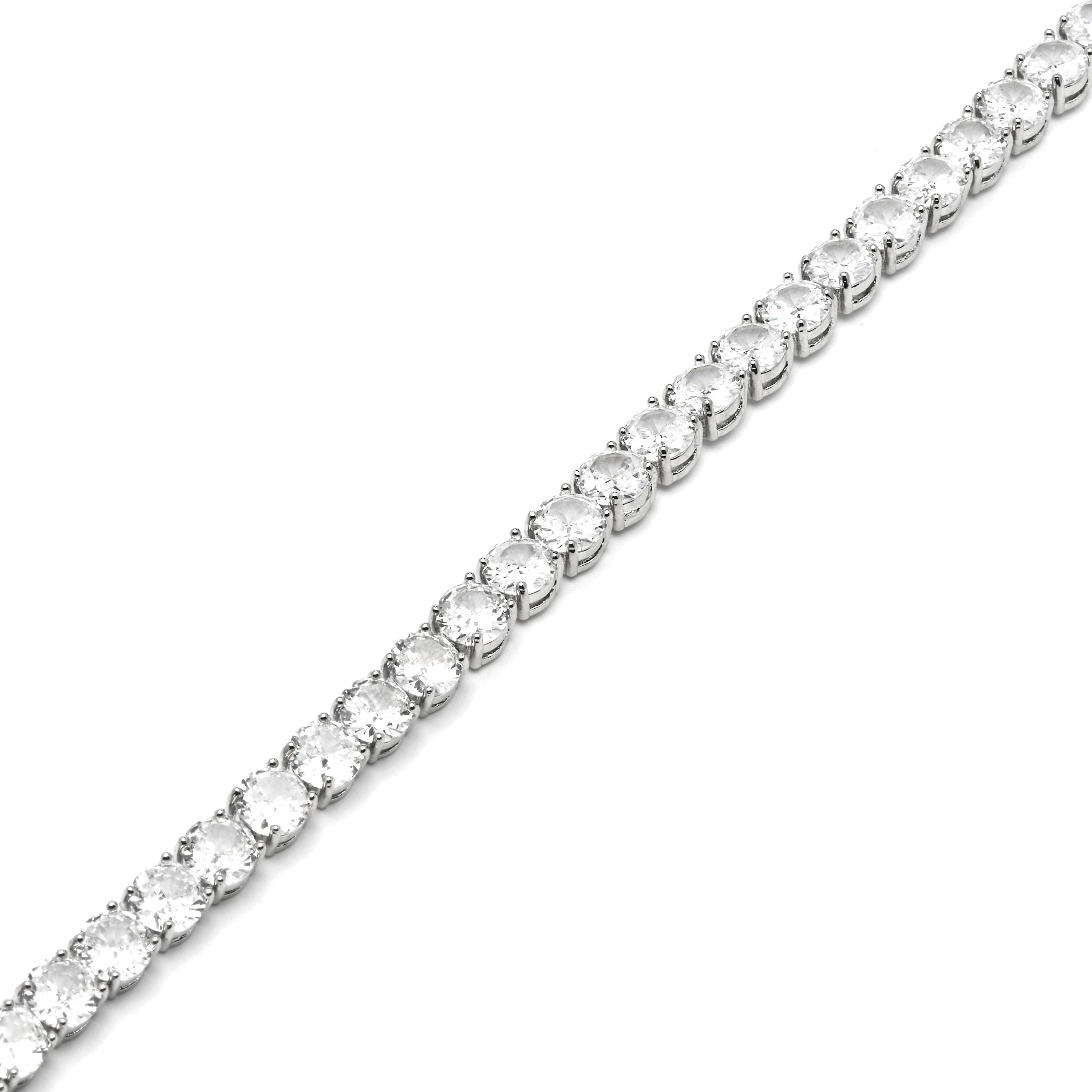 Pulsera acabado plata y Circonita Brillante - Ginsi